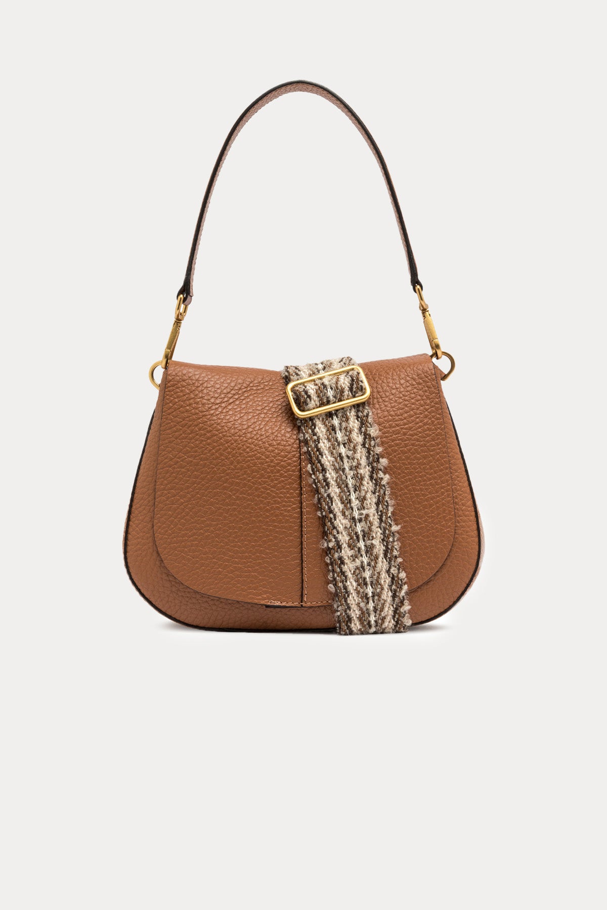 Gianni Chiarini Helena Round Geniş Askılı Deri Omuz Çantası