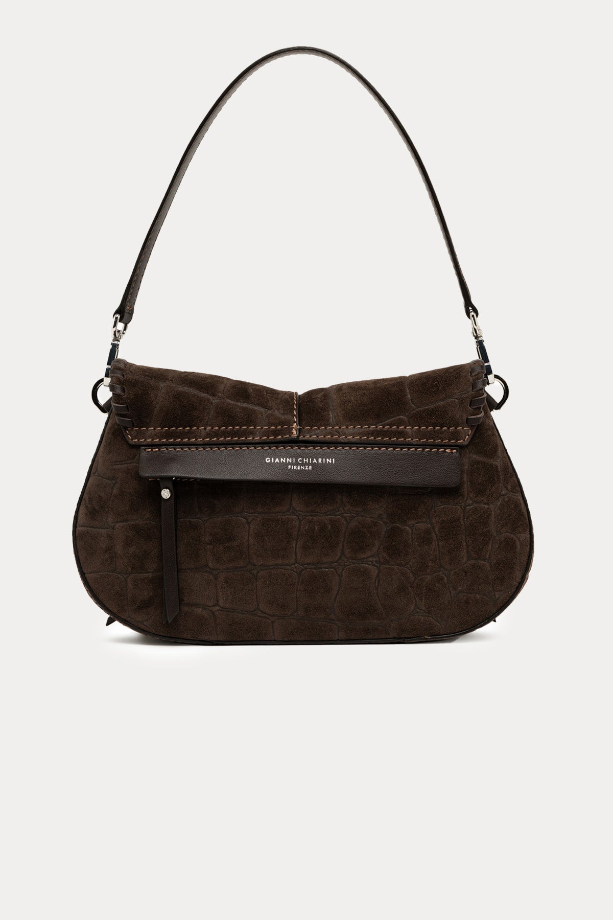 Gianni Chiarini Helena Round Süet Omuz Çantası