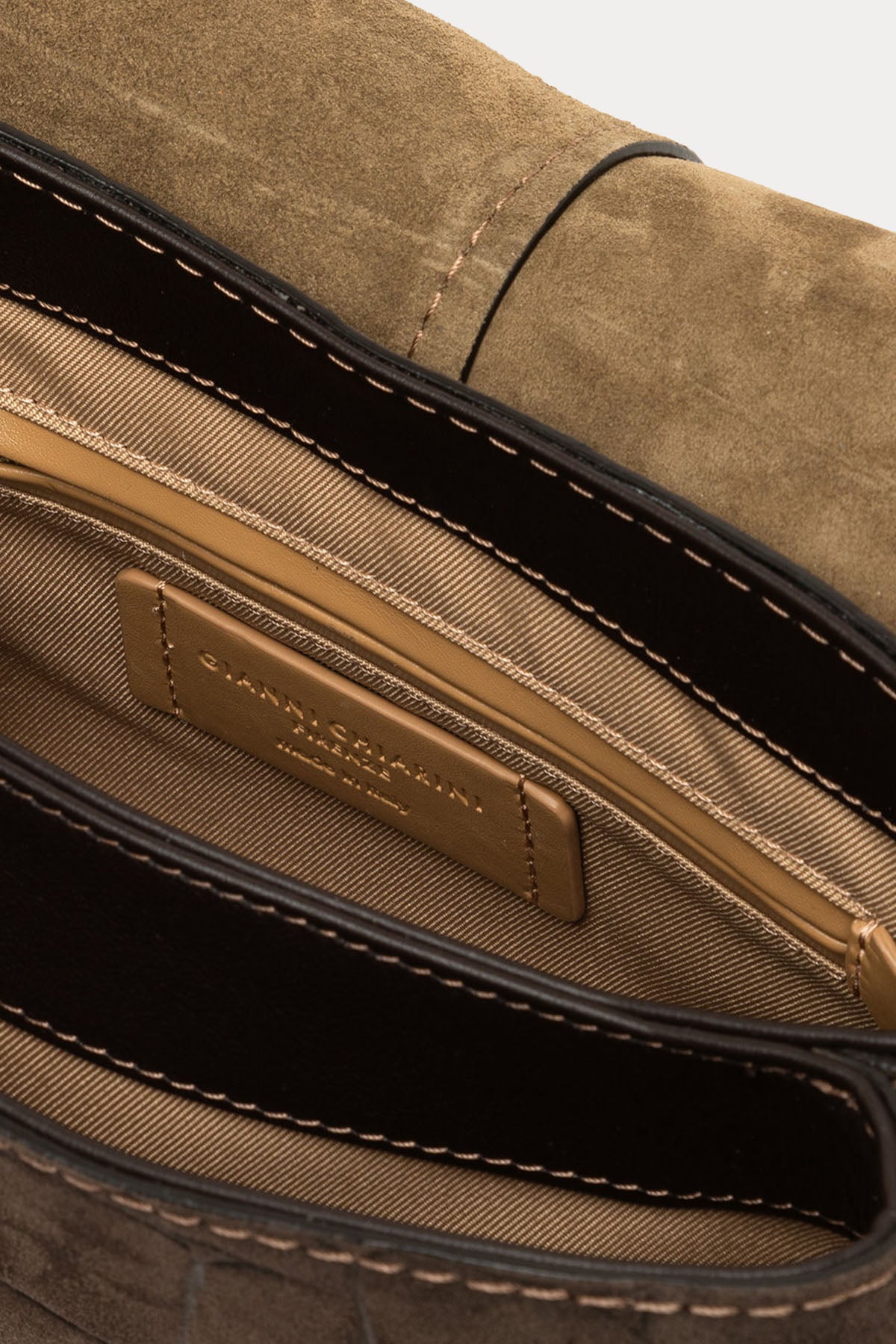 Gianni Chiarini Helena Round Süet Omuz Çantası