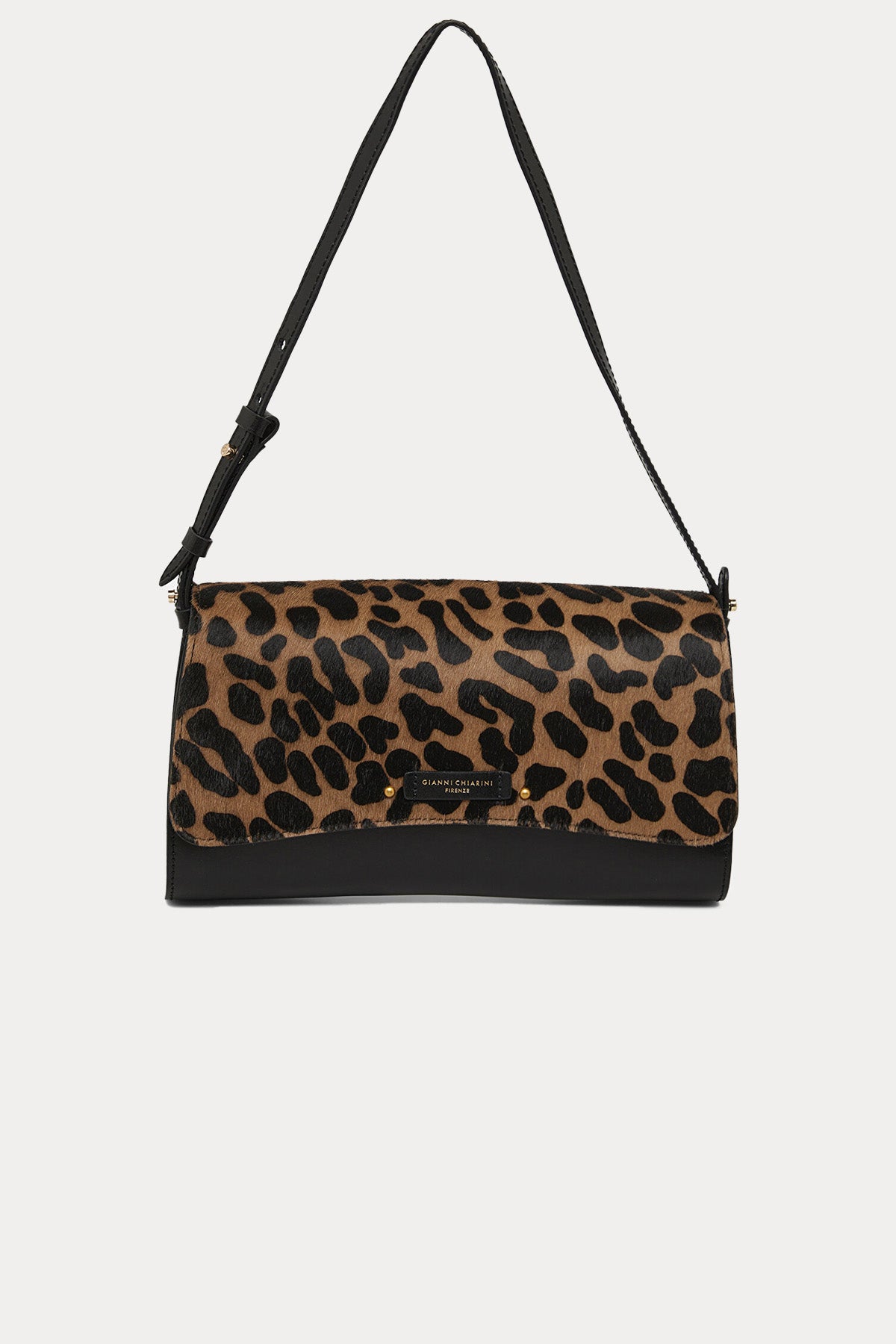 Gianni Chiarini Keira Leopar Desenli Deri Omuz Çantası