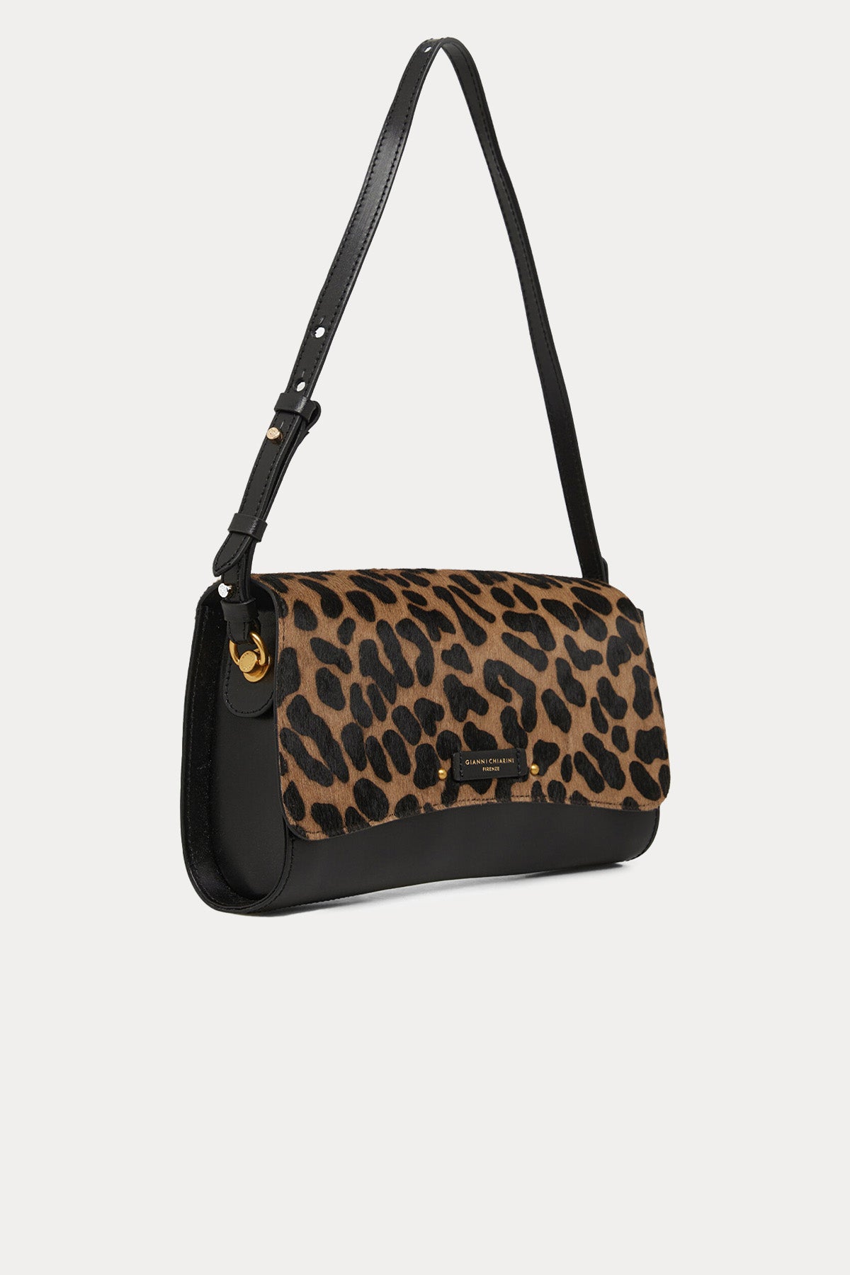 Gianni Chiarini Keira Leopar Desenli Deri Omuz Çantası