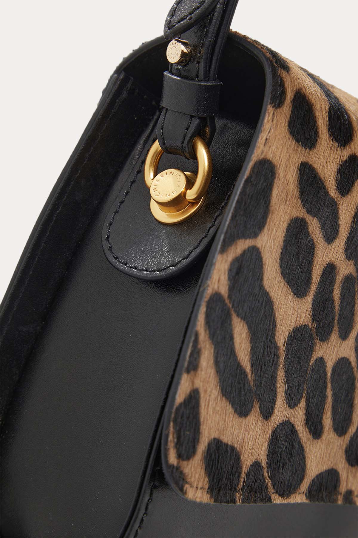 Gianni Chiarini Keira Leopar Desenli Deri Omuz Çantası