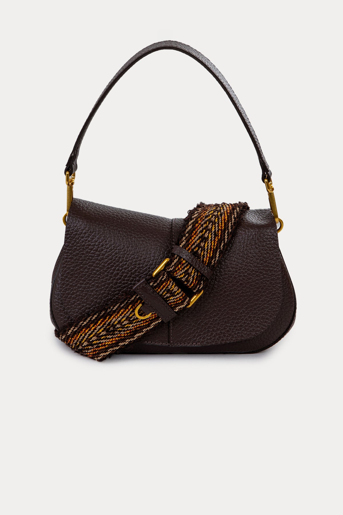 Gianni Chiarini Helena Round Geniş Askılı Deri Omuz Çantası