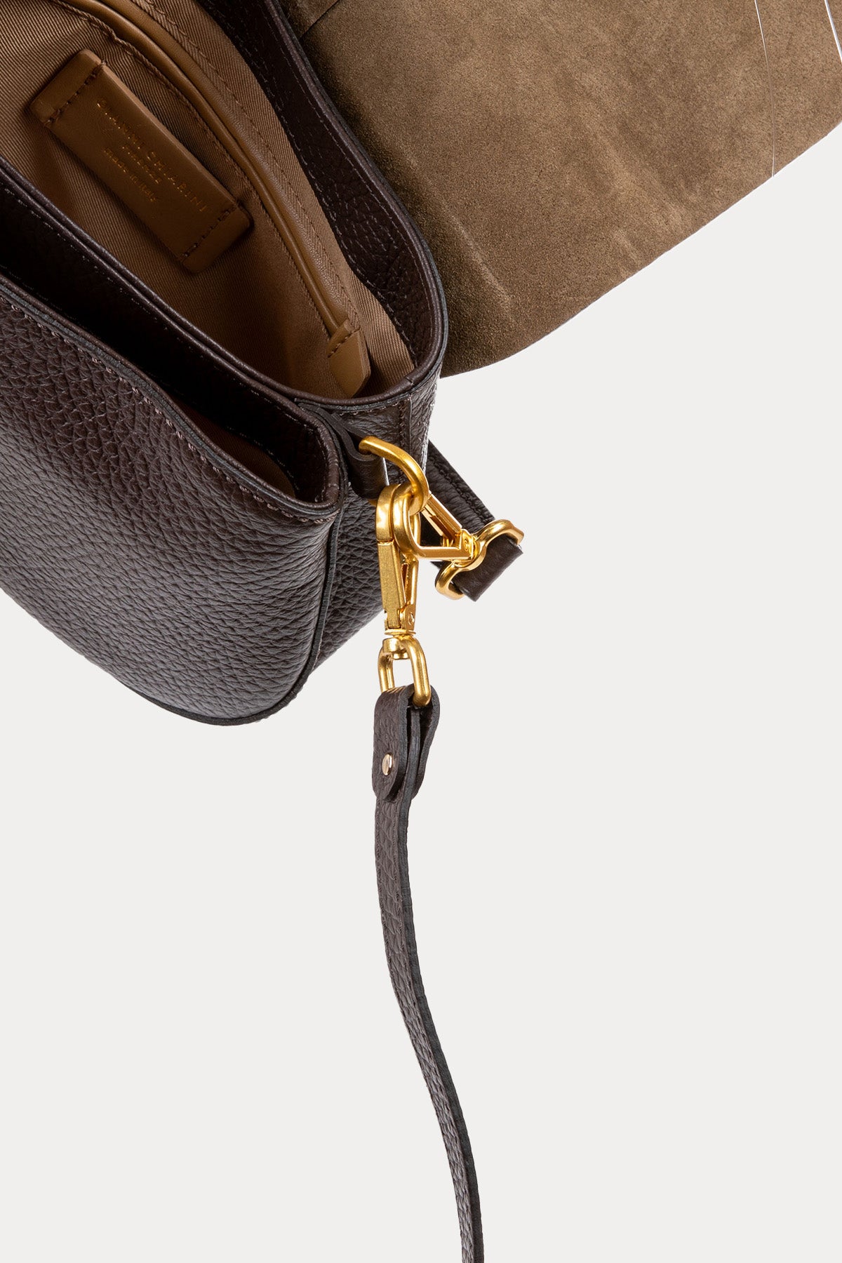 Gianni Chiarini Helena Round Geniş Askılı Deri Omuz Çantası