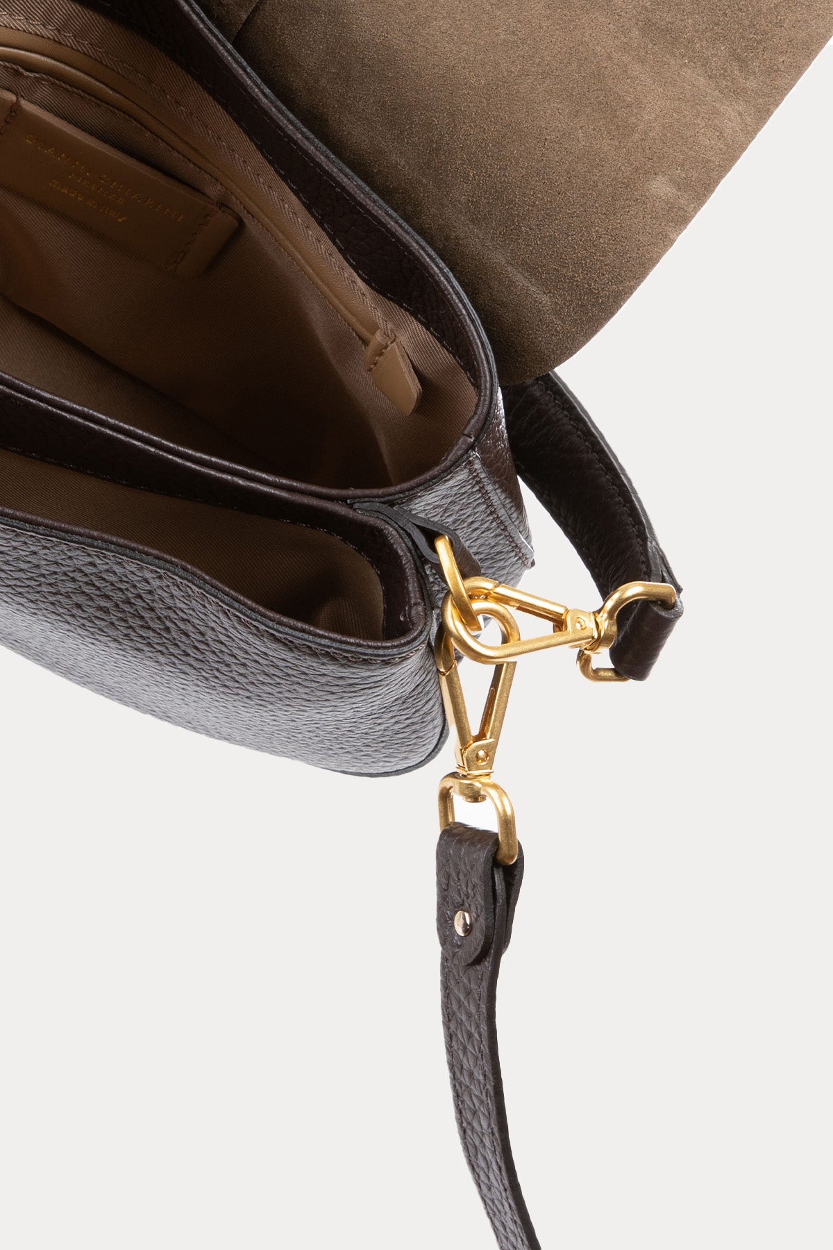 Gianni Chiarini Helena Round Geniş Askılı Deri Omuz Çantası