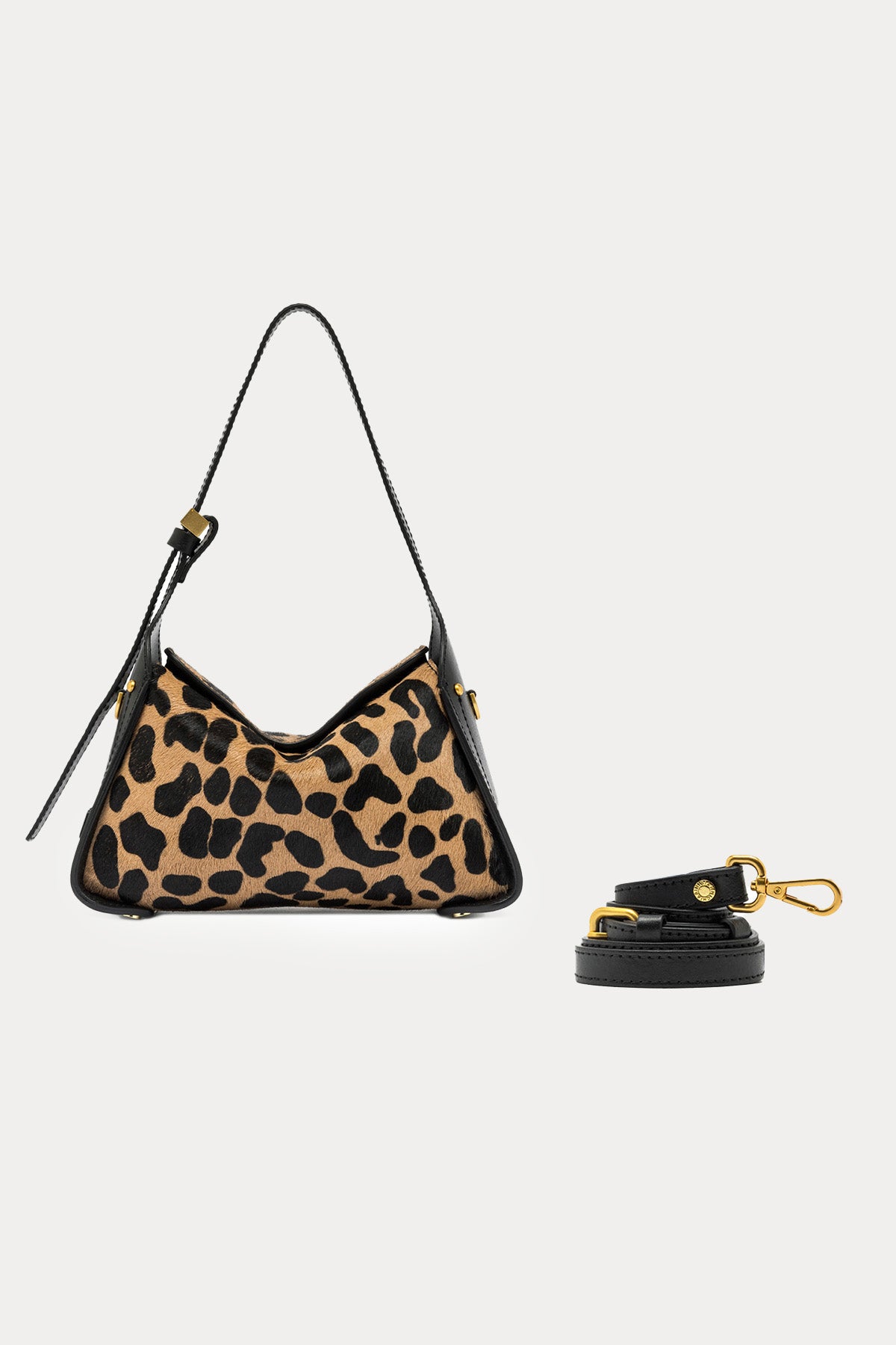 Gianni Chiarini Penelope Leopar Desenli Deri Omuz Çantası