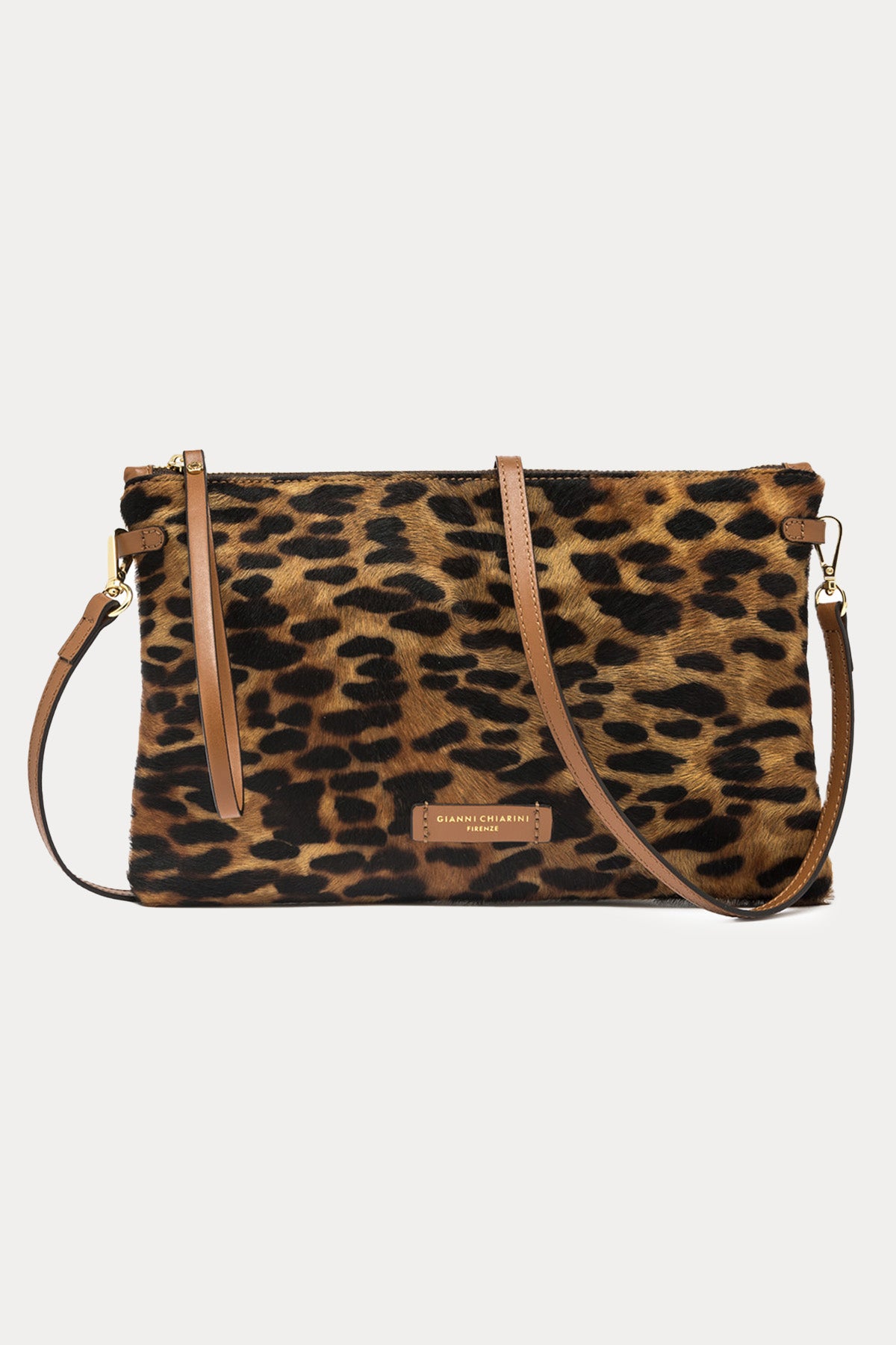 Gianni Chiarini Hermy Leopar Desenli Omuz Çantası