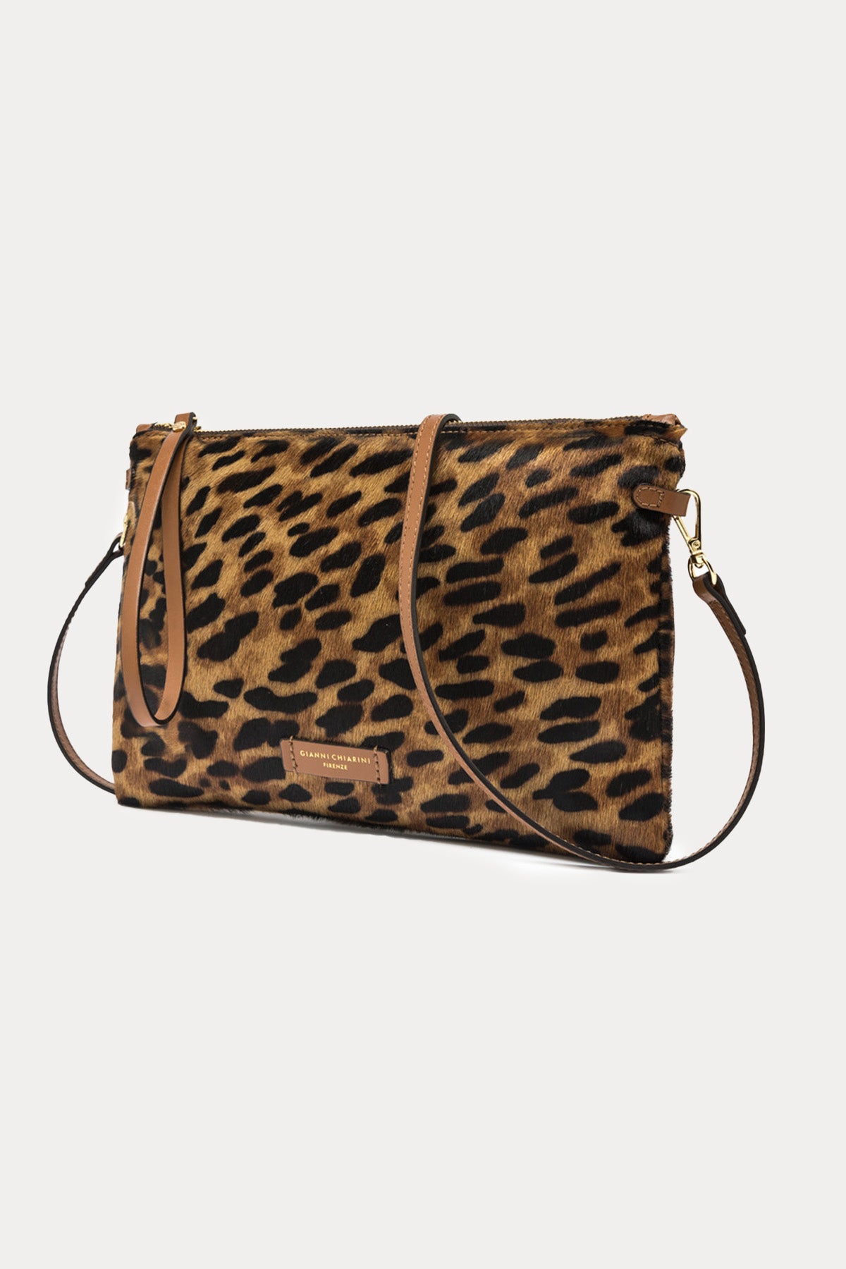 Gianni Chiarini Hermy Leopar Desenli Omuz Çantası