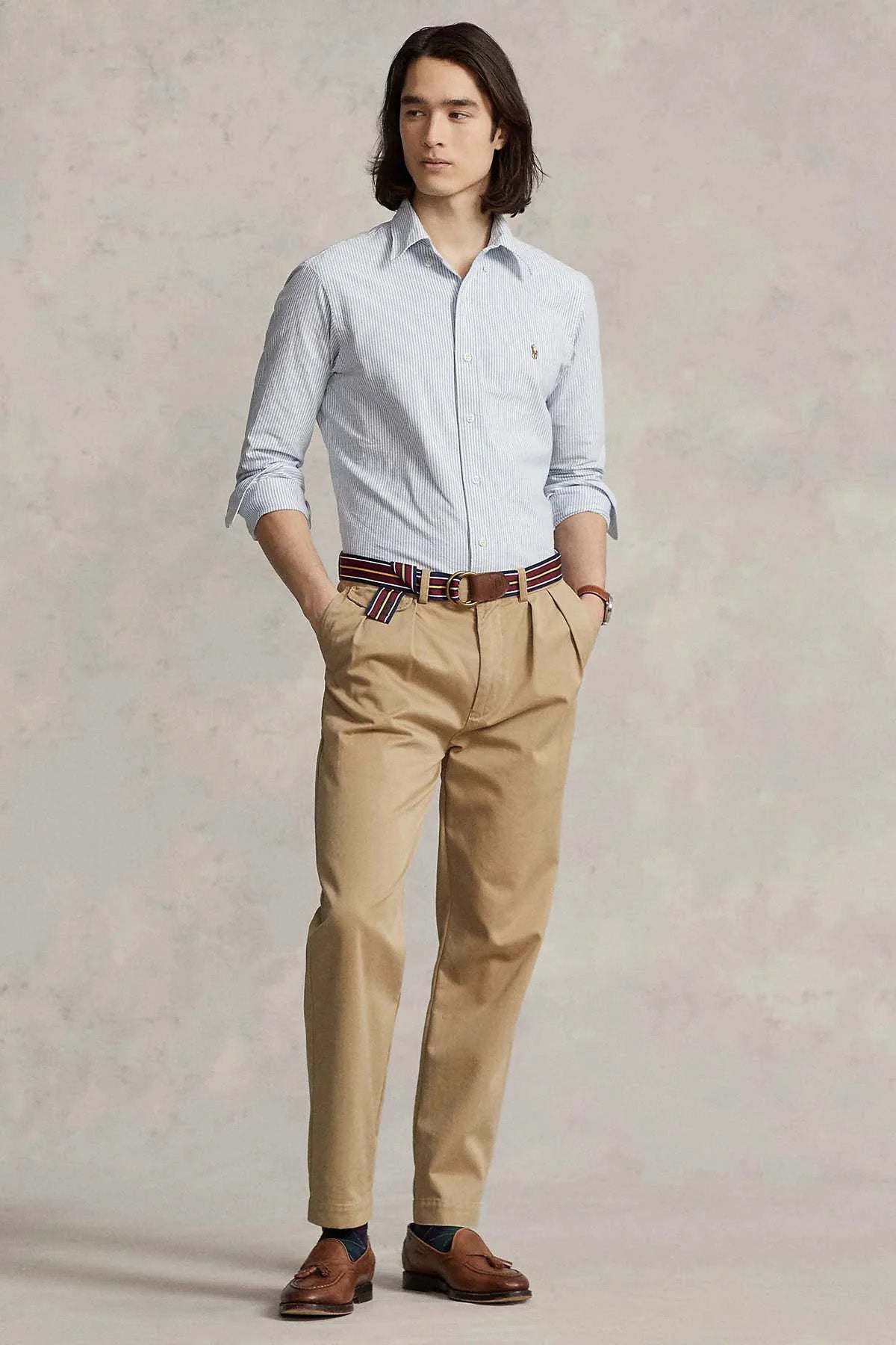 Polo Ralph Lauren Custom Fit Çizgili Oxford Gömlek