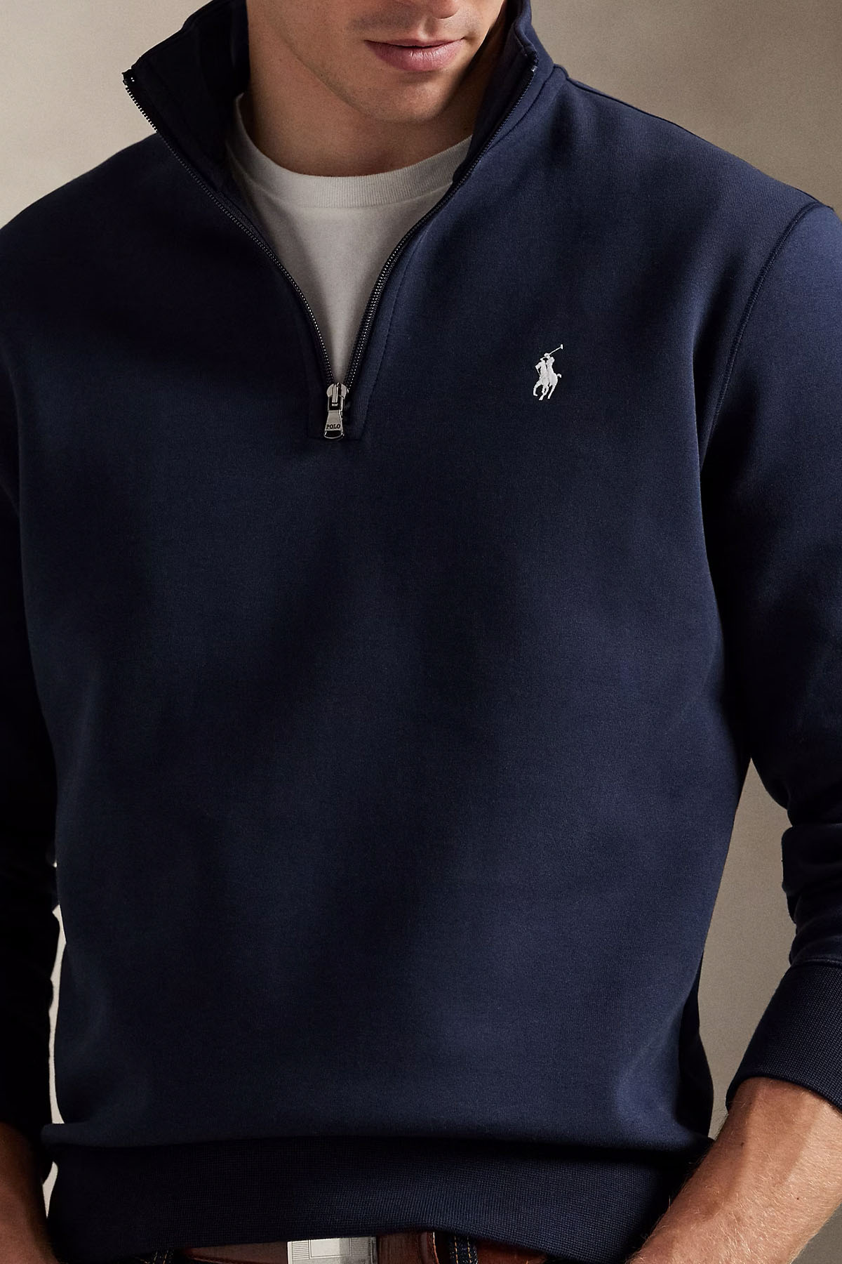 Polo Ralph Lauren Dik Yaka Yarım Fermuarlı Sweatshirt