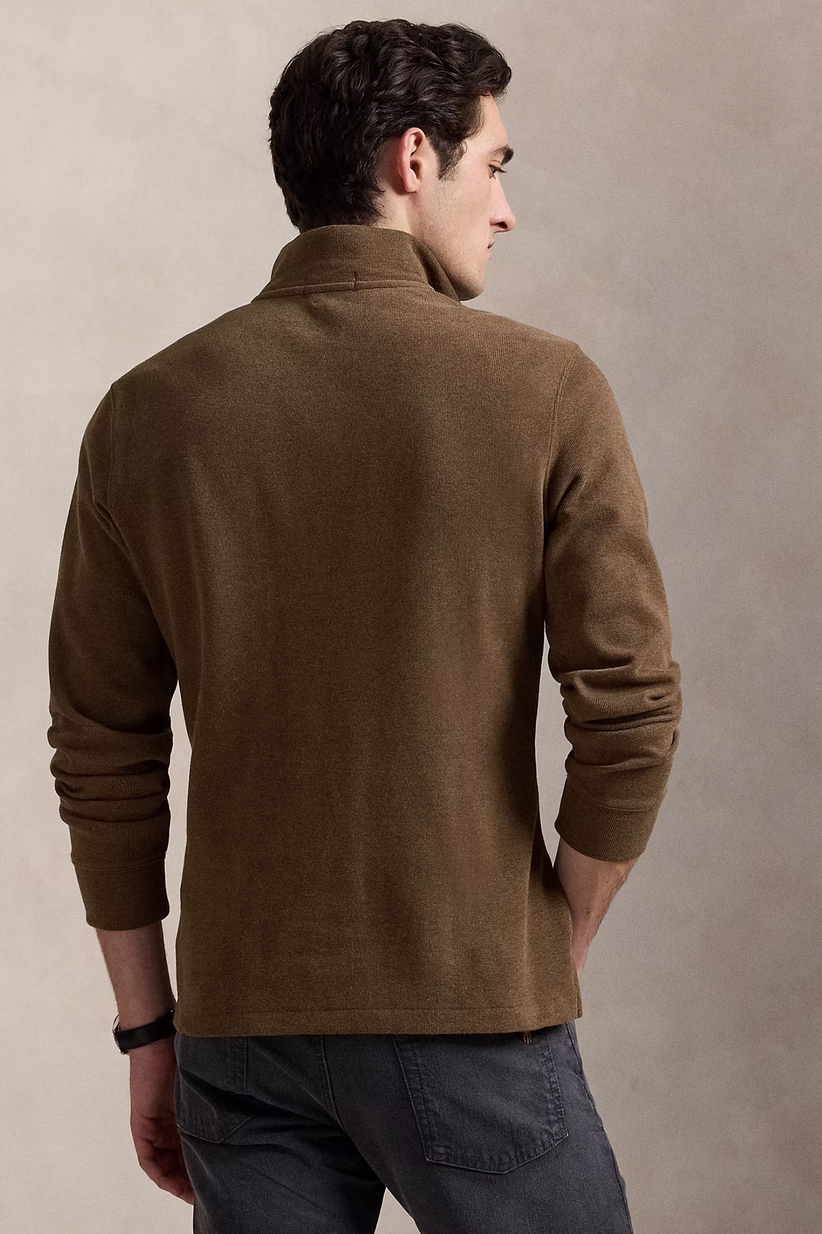 Polo Ralph Lauren Estate Rib Dik Yaka Yarım Fermuarlı Sweatshirt