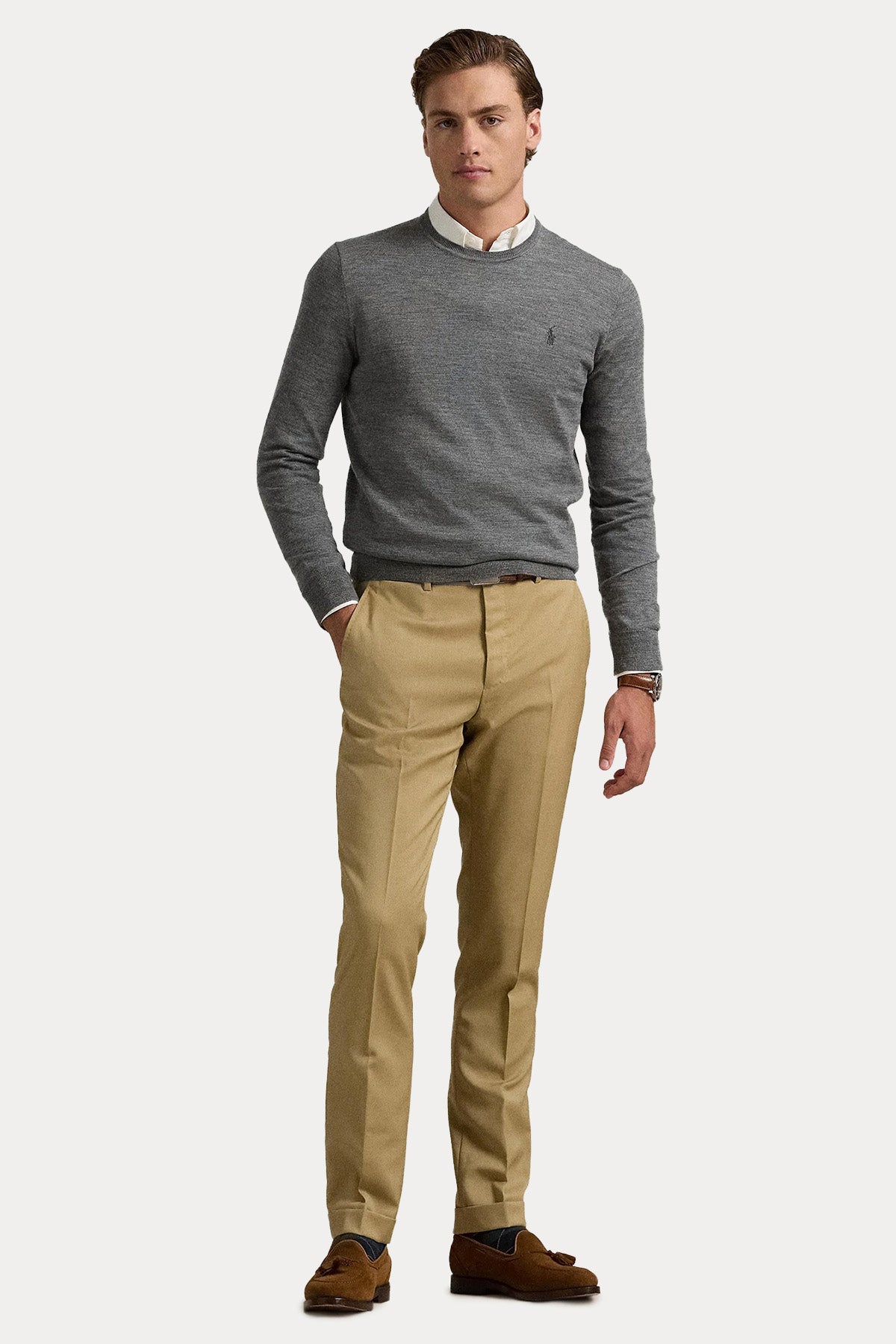 Polo Ralph Lauren Slim Fit İnce Örgü Yün Triko