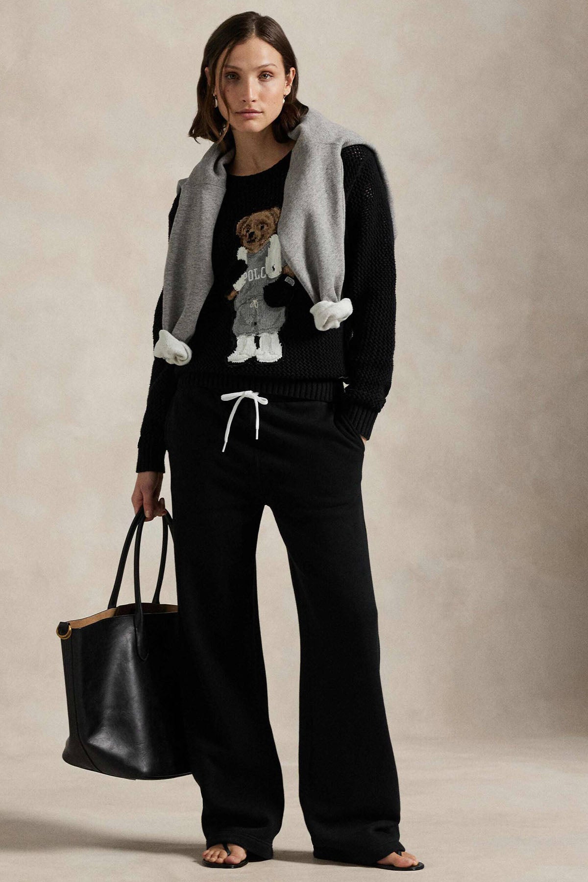 Polo Ralph Lauren Relaxed Fit Örgü Polo Bear Triko