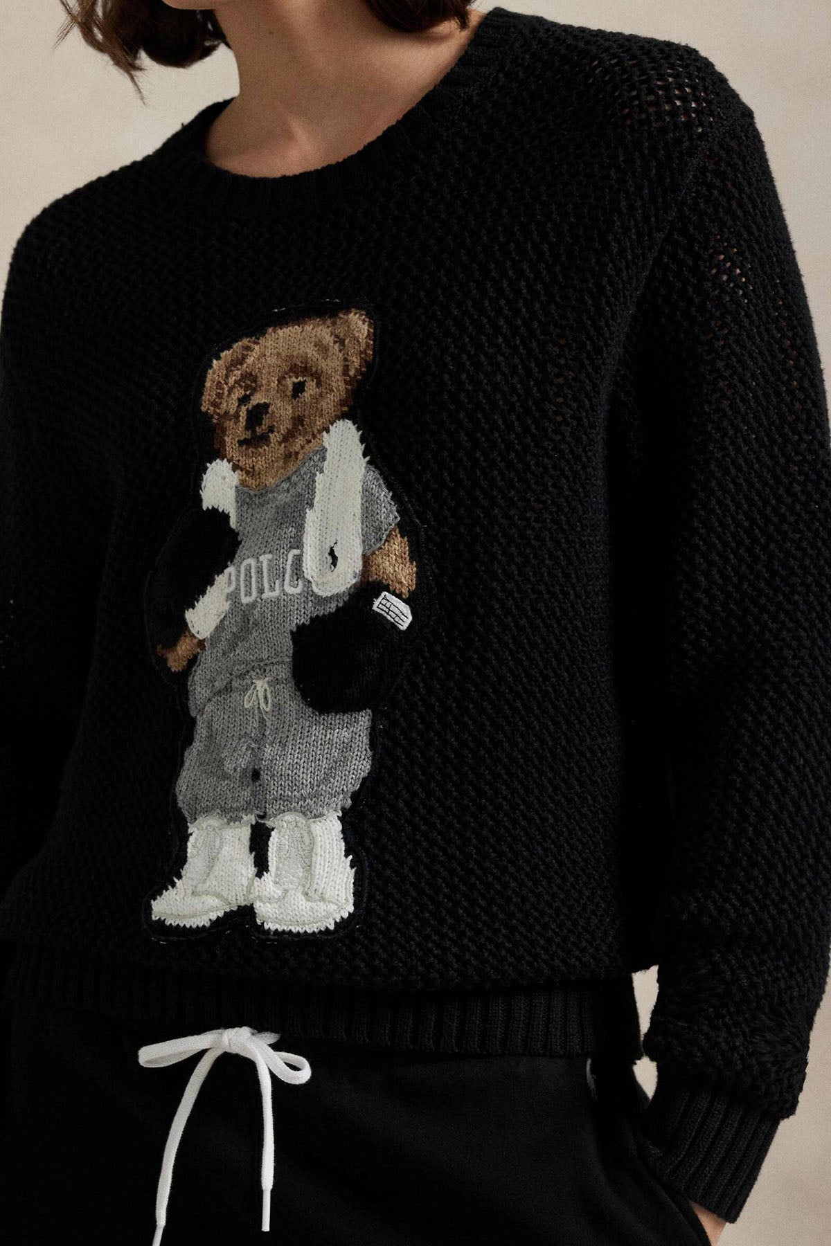 Polo Ralph Lauren Relaxed Fit Örgü Polo Bear Triko
