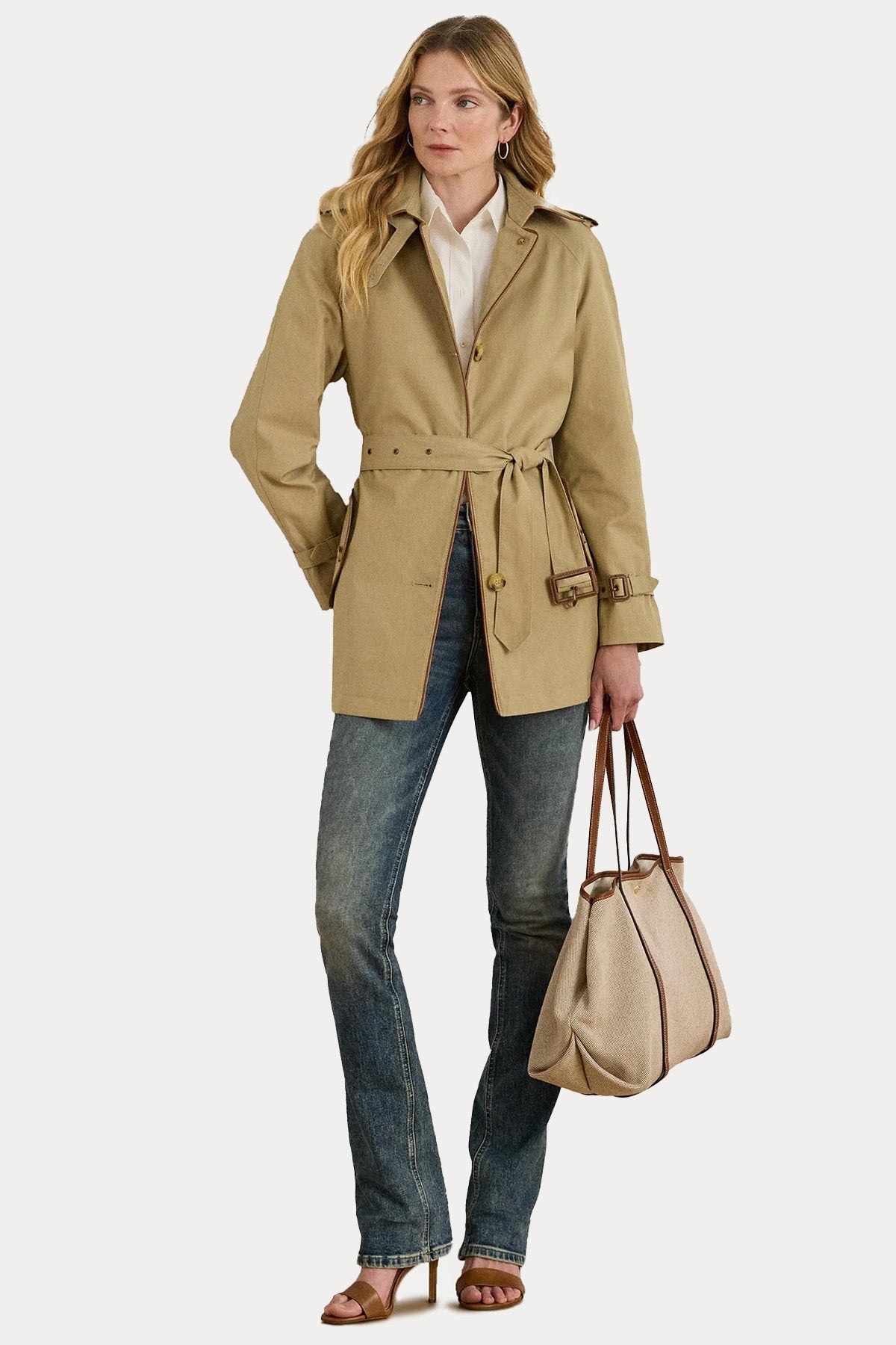 Polo Ralph Lauren Kruvaze Kemerli Trençkot