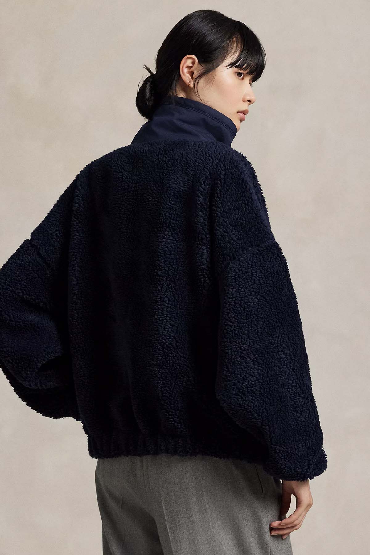 Polo Ralph Lauren Relaxed Fit Dik Yaka Peluş Polo Bear Sweatshirt