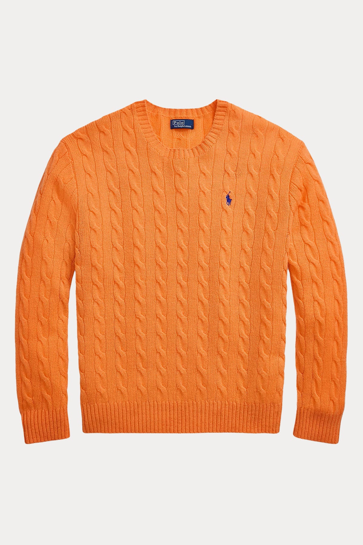 Polo Ralph Lauren Kaşmir Slim Fit Yuvarlak Yaka Saç Örgü Yün Triko