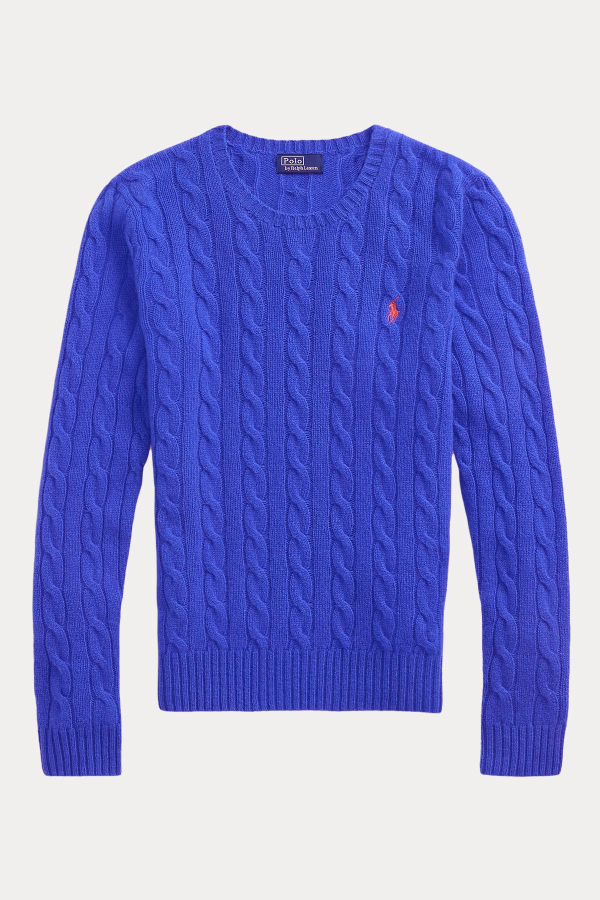 Polo Ralph Lauren Kaşmir Slim Fit Yuvarlak Yaka Saç Örgü Yün Triko