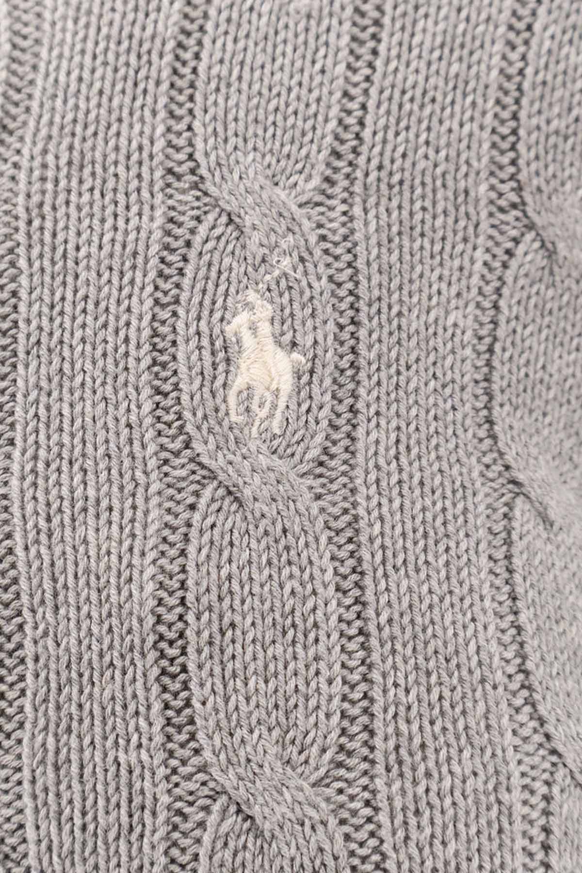 Polo Ralph Lauren Slim Fit Yuvarlak Yaka Saç Örgü Triko