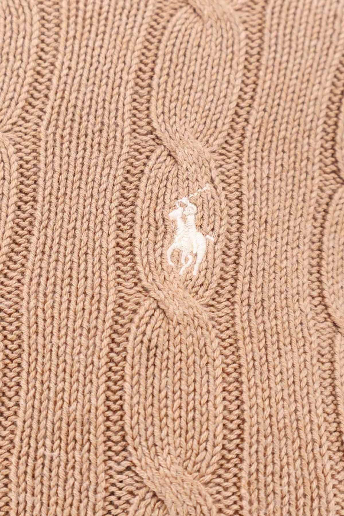 Polo Ralph Lauren Slim Fit Yuvarlak Yaka Saç Örgü Triko