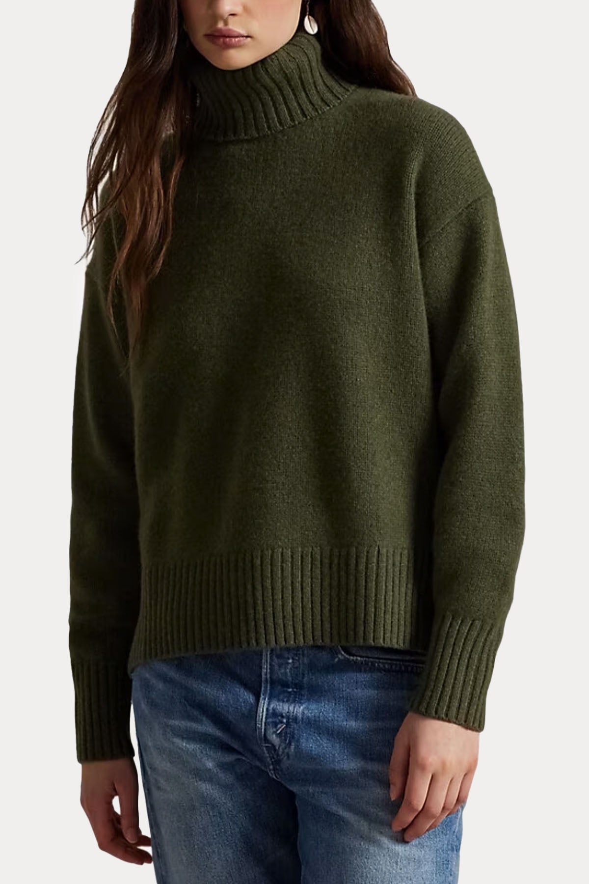 Polo Ralph Lauren Relaxed Fit Balıkçı Yaka Yün Örgü Triko