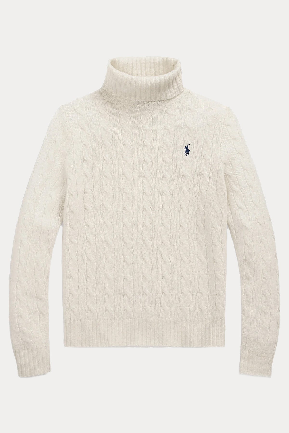 Polo Ralph Lauren Kaşmir Balıkçı Yaka Saç Örgü Yün Triko