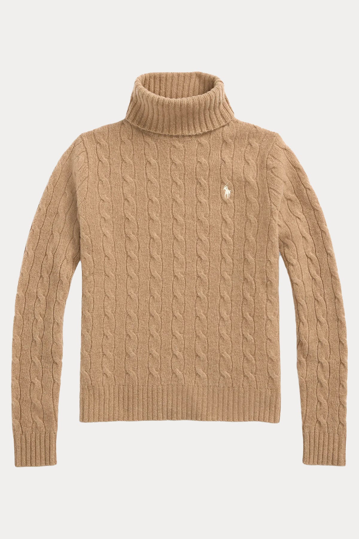 Polo Ralph Lauren Kaşmir Balıkçı Yaka Saç Örgü Yün Triko