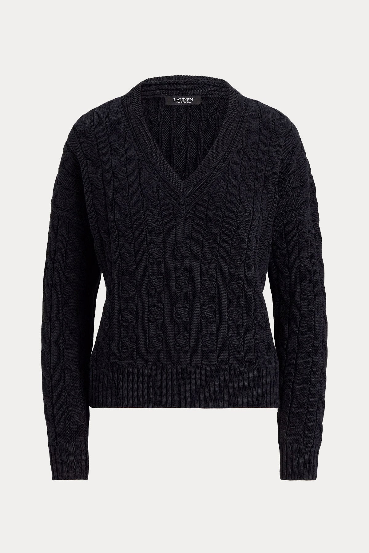 Polo Ralph Lauren Relaxed Fit V Yaka Saç Örgü Triko