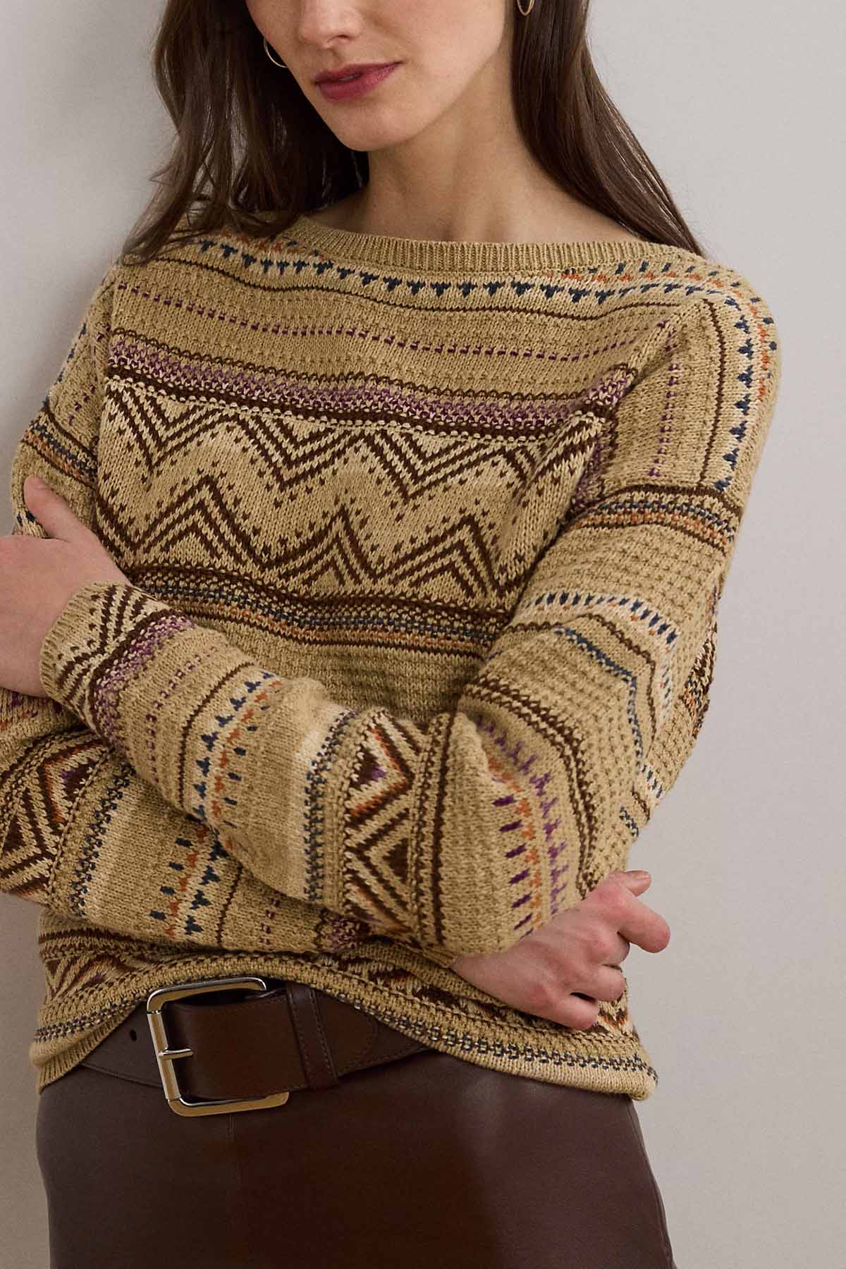 Polo Ralph Lauren Relaxed Fit Örgü Keten Triko