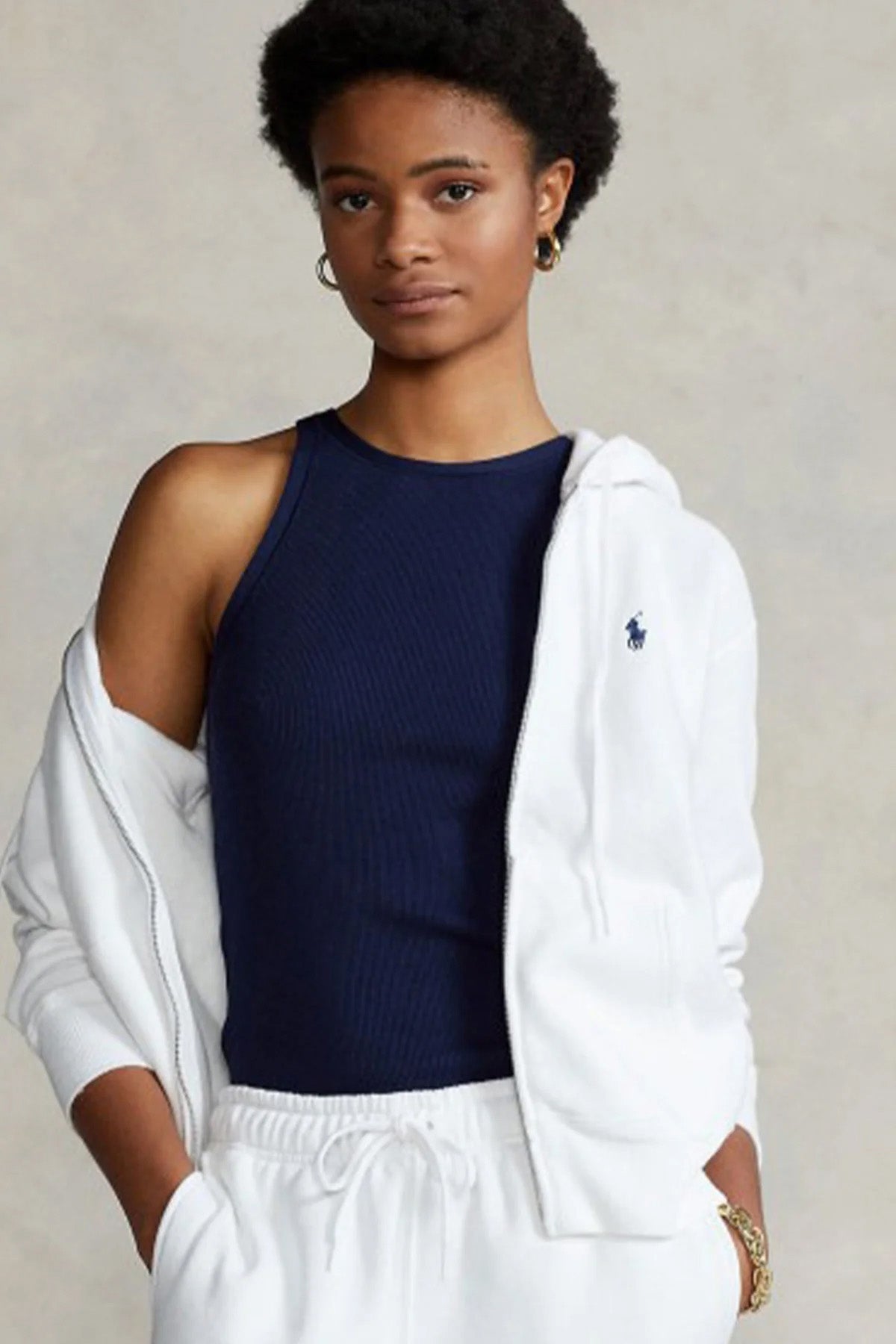 Polo Ralph Lauren Şardonlu Kapüşonlu Sweatshirt Ceket