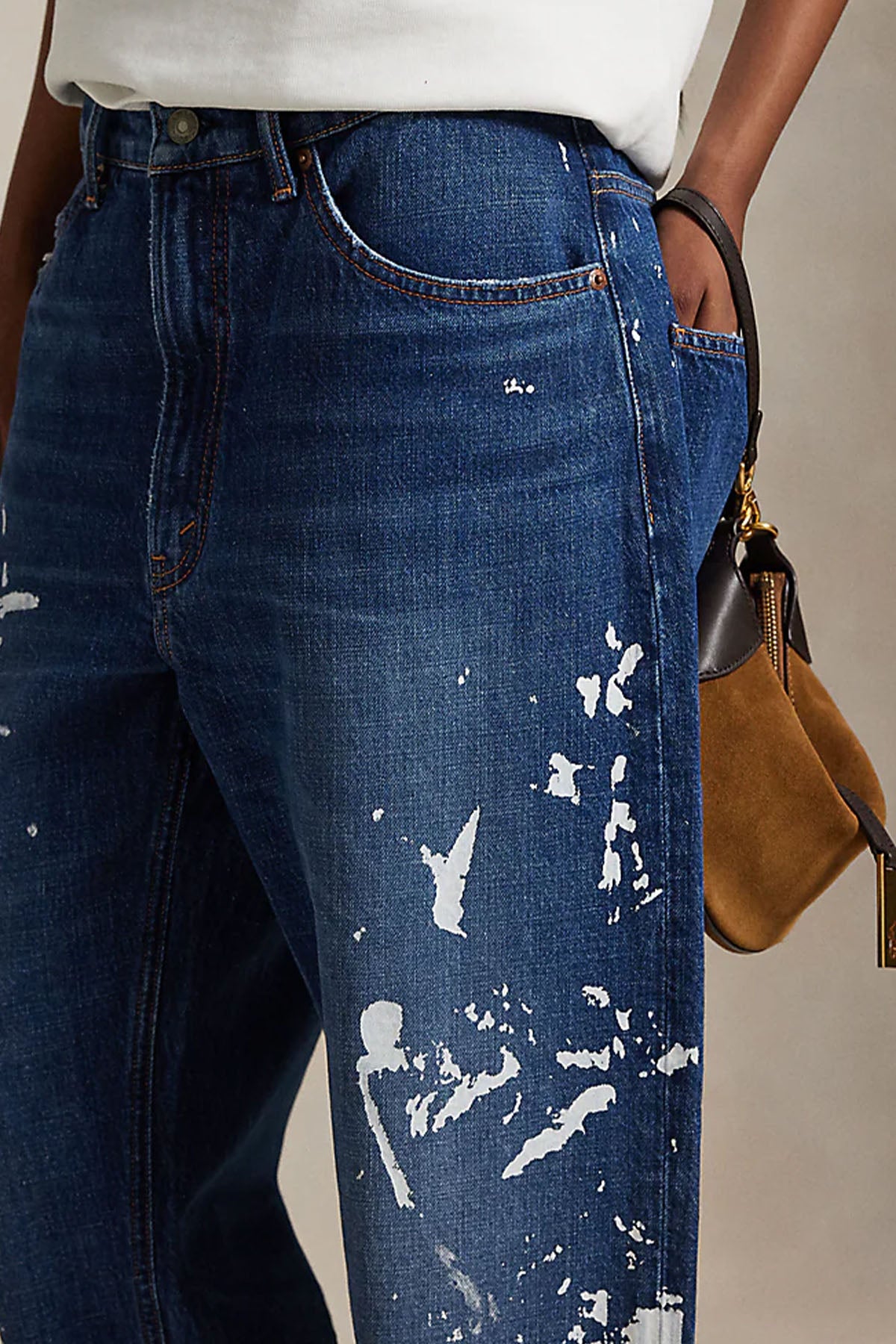 Polo Ralph Lauren Straight Fit Boya Efektli Jeans