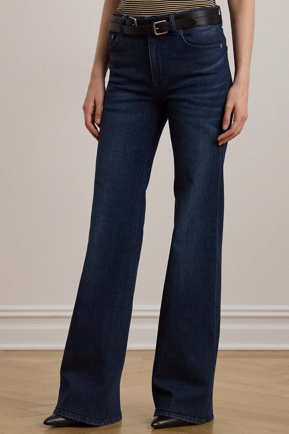 Polo Ralph Lauren Slim Fit Yüksek Belli İspanyol Paça Jeans