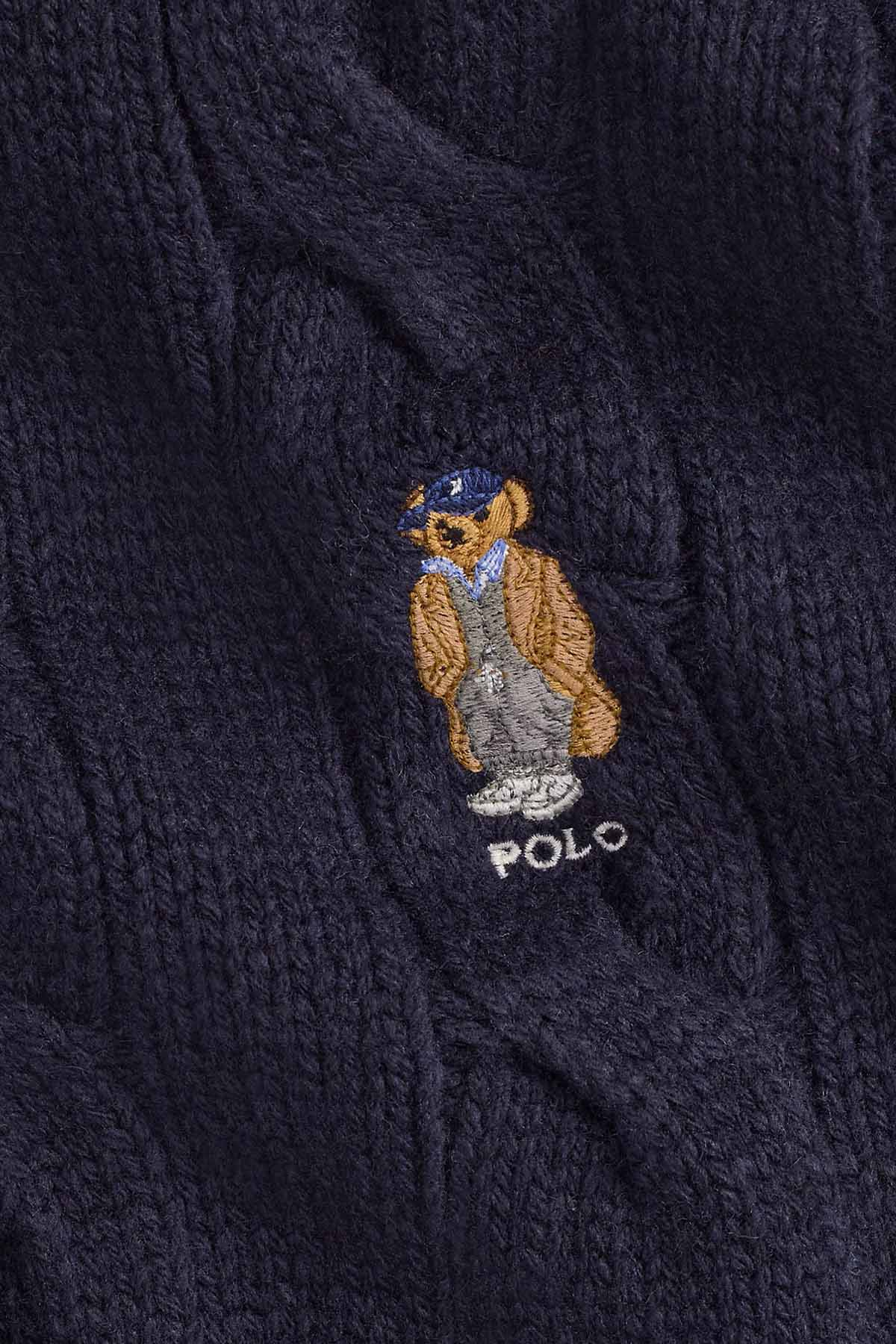 Polo Ralph Lauren Polo Bear Saç Örgü Yün Atkı