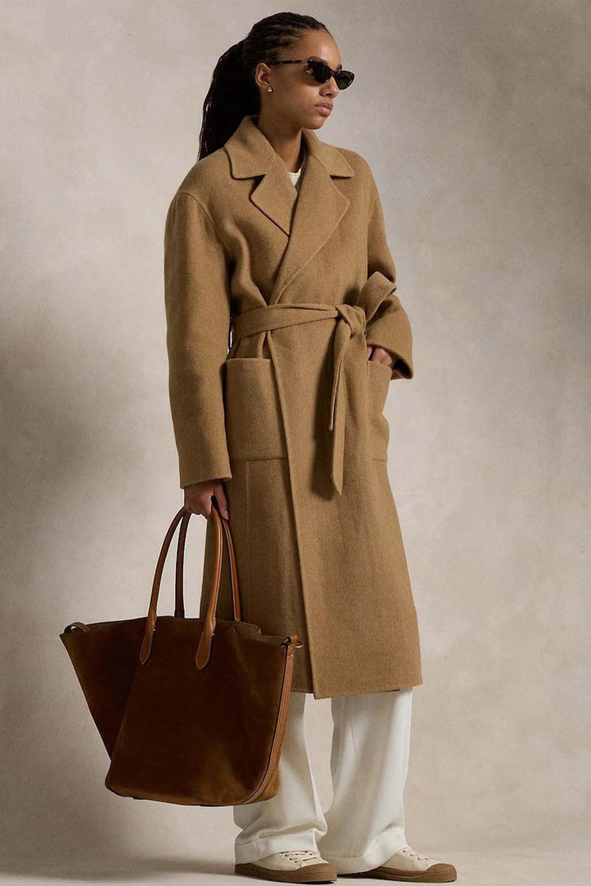 Polo Ralph Lauren Spor Cepli Kuşaklı Yün Kaban