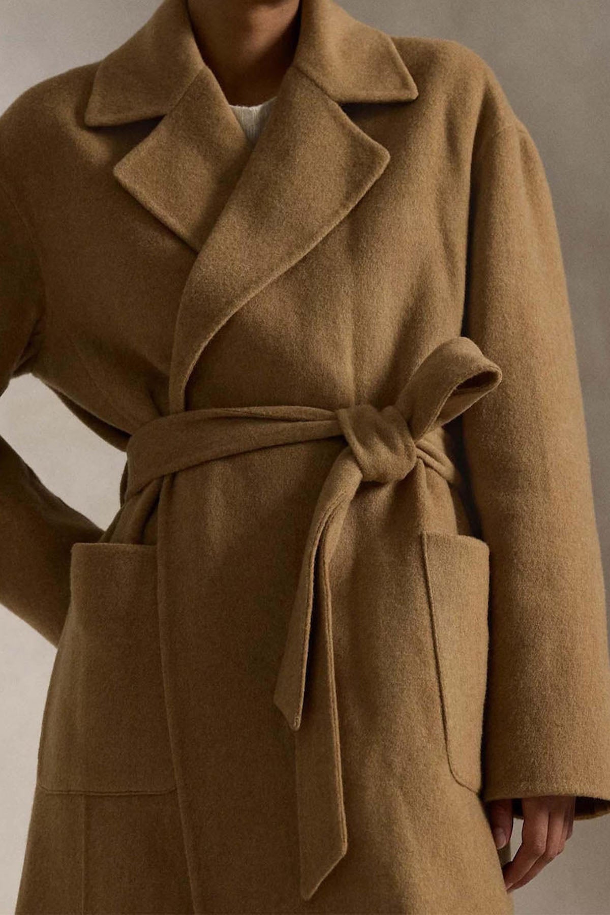 Polo Ralph Lauren Spor Cepli Kuşaklı Yün Kaban