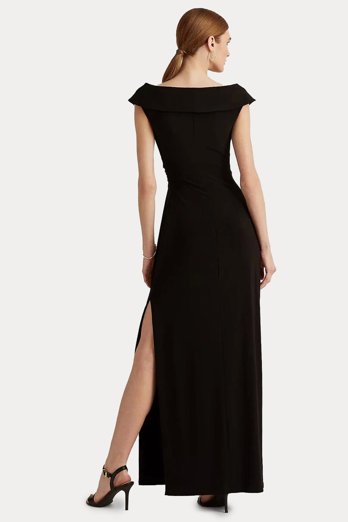 Polo Ralph Lauren V Yaka Kruvaze Maxi Abiye Elbise