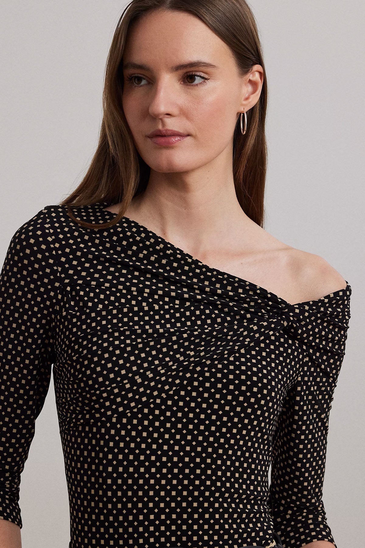 Polo Ralph Lauren Geometrik Desenli Streç Bluz