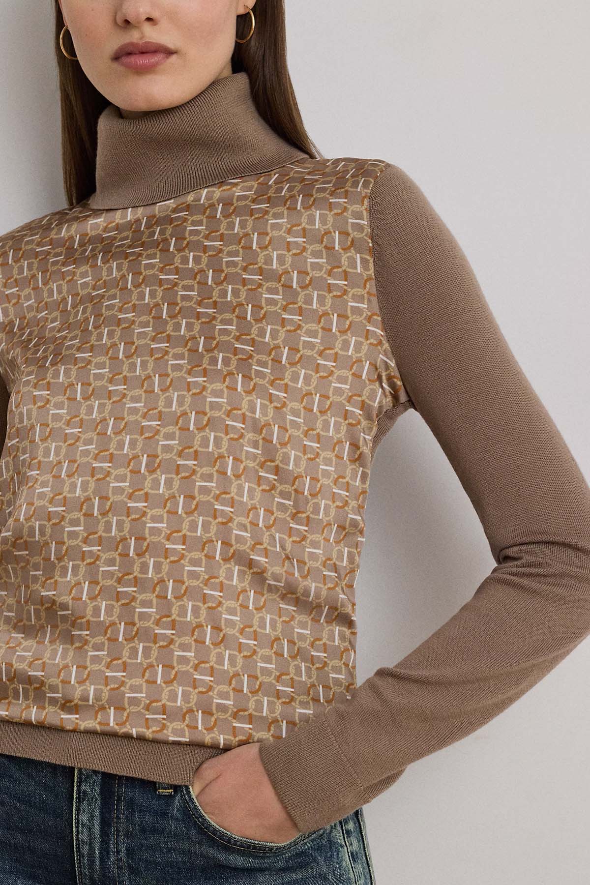 Polo Ralph Lauren Slim Fit Balıkçı Yaka Örgü Yün Triko