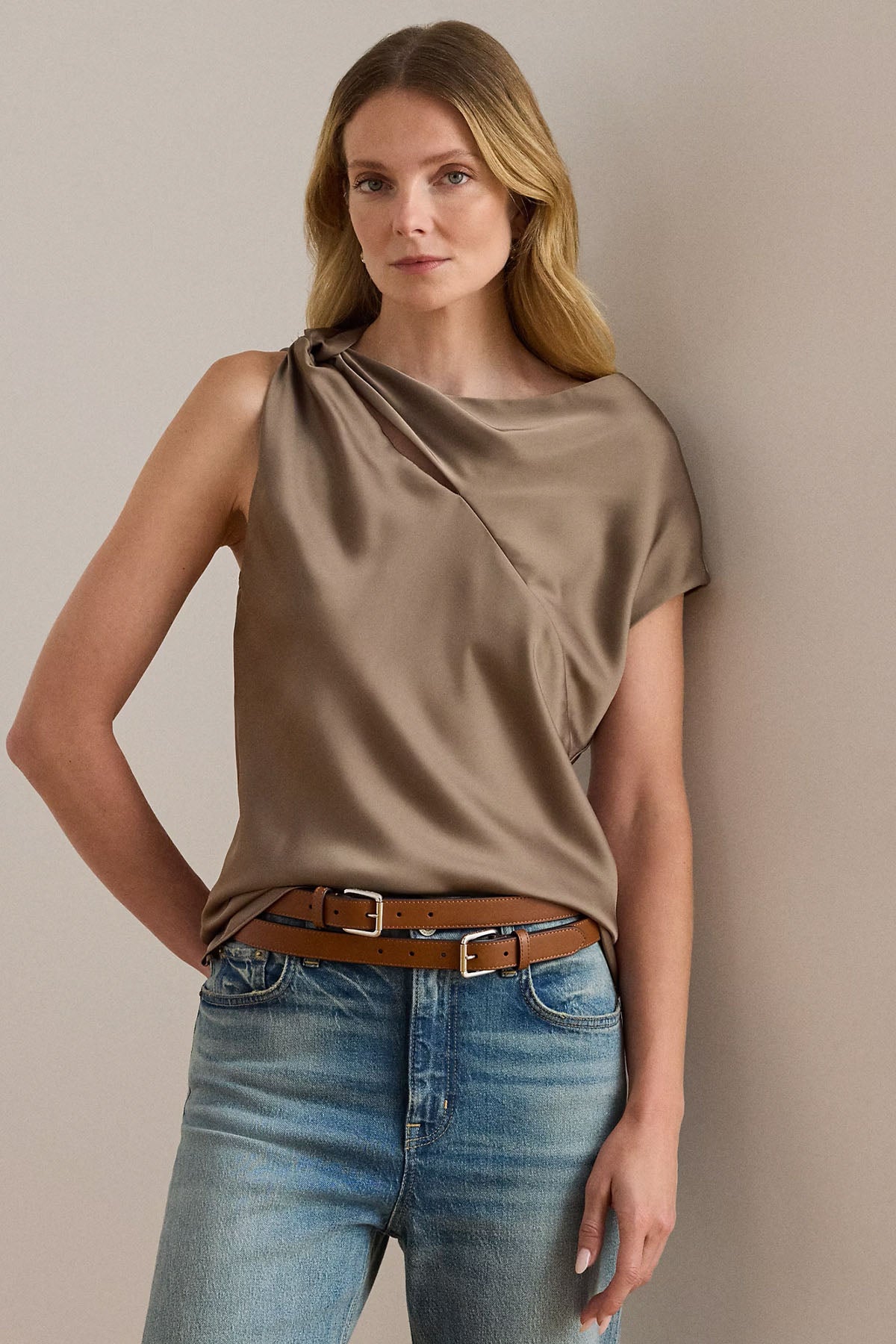 Polo Ralph Lauren Regular Fit Saten Bluz