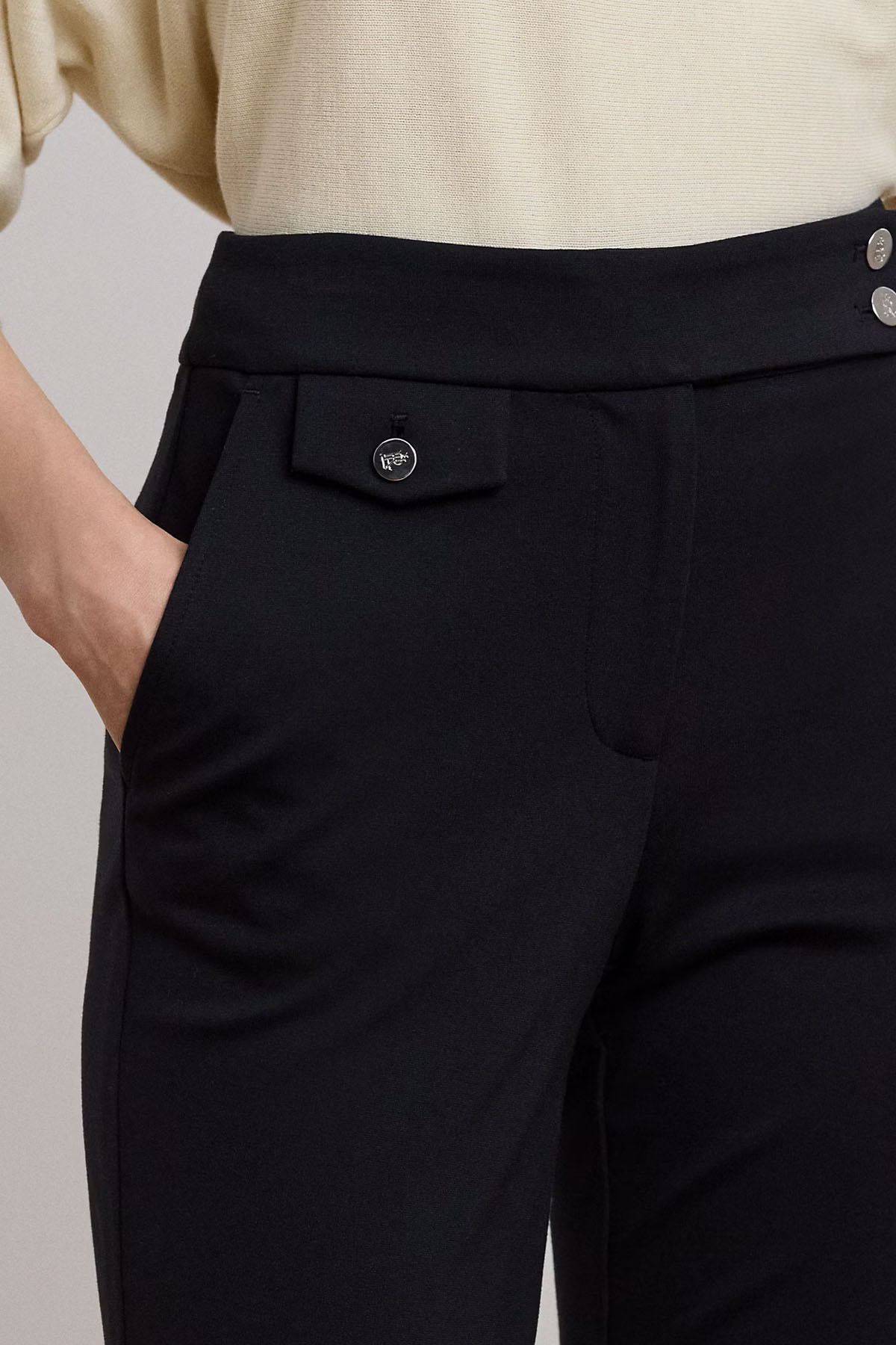 Polo Ralph Lauren Straight Fit Yüksek Bel Yandan Cepli Pantolon