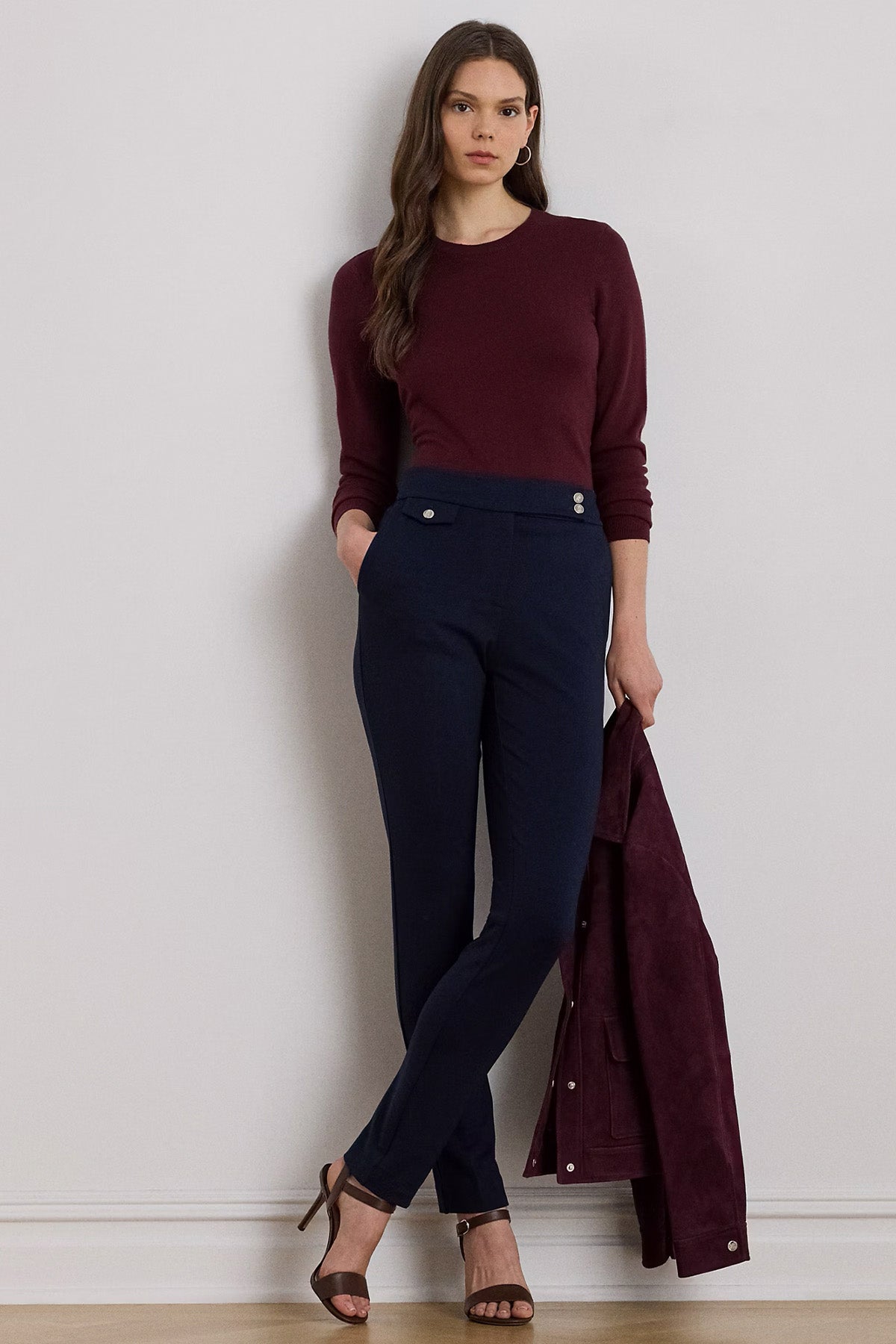 Polo Ralph Lauren Straight Fit Yüksek Bel Yandan Cepli Pantolon