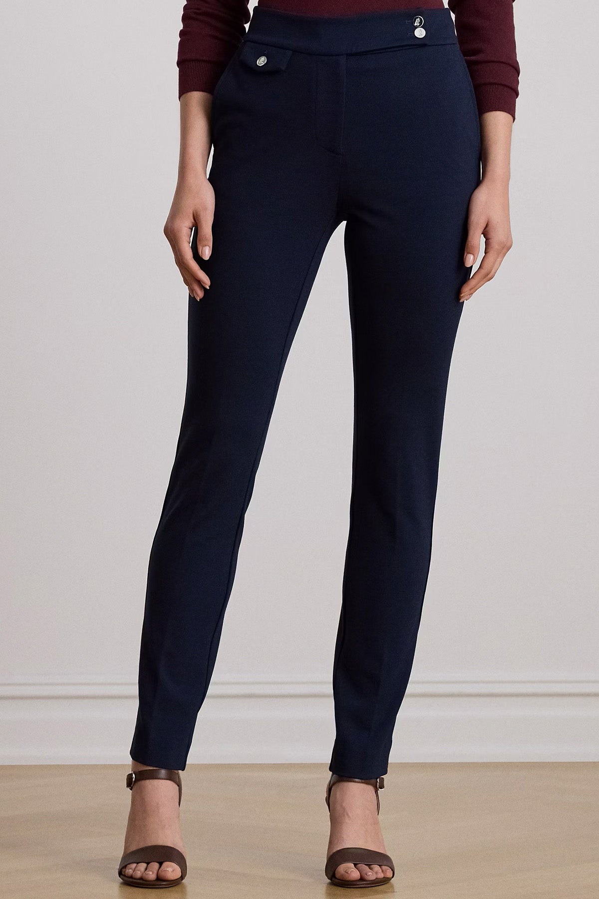 Polo Ralph Lauren Straight Fit Yüksek Bel Yandan Cepli Pantolon