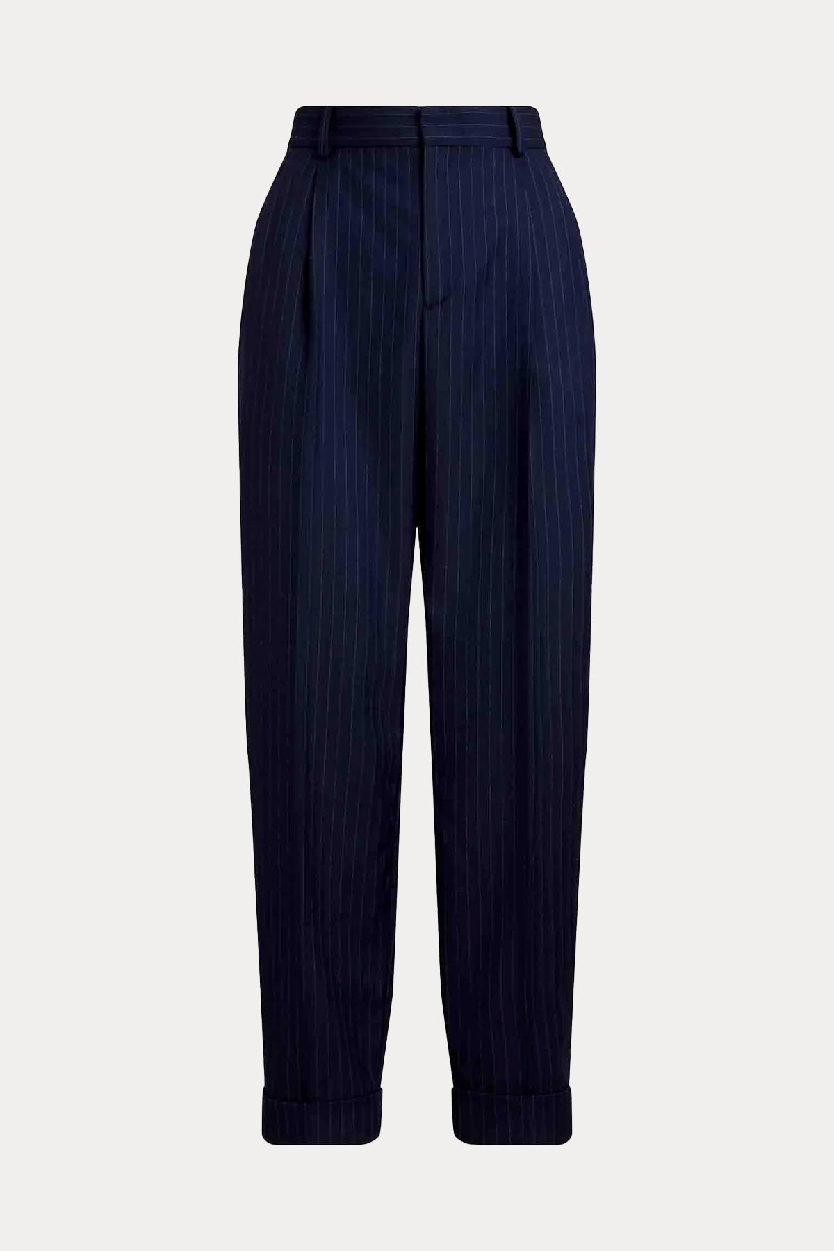 Polo Ralph Lauren Straight Fit Tek Pile Çizgili Kaşmir Yün Pantolon