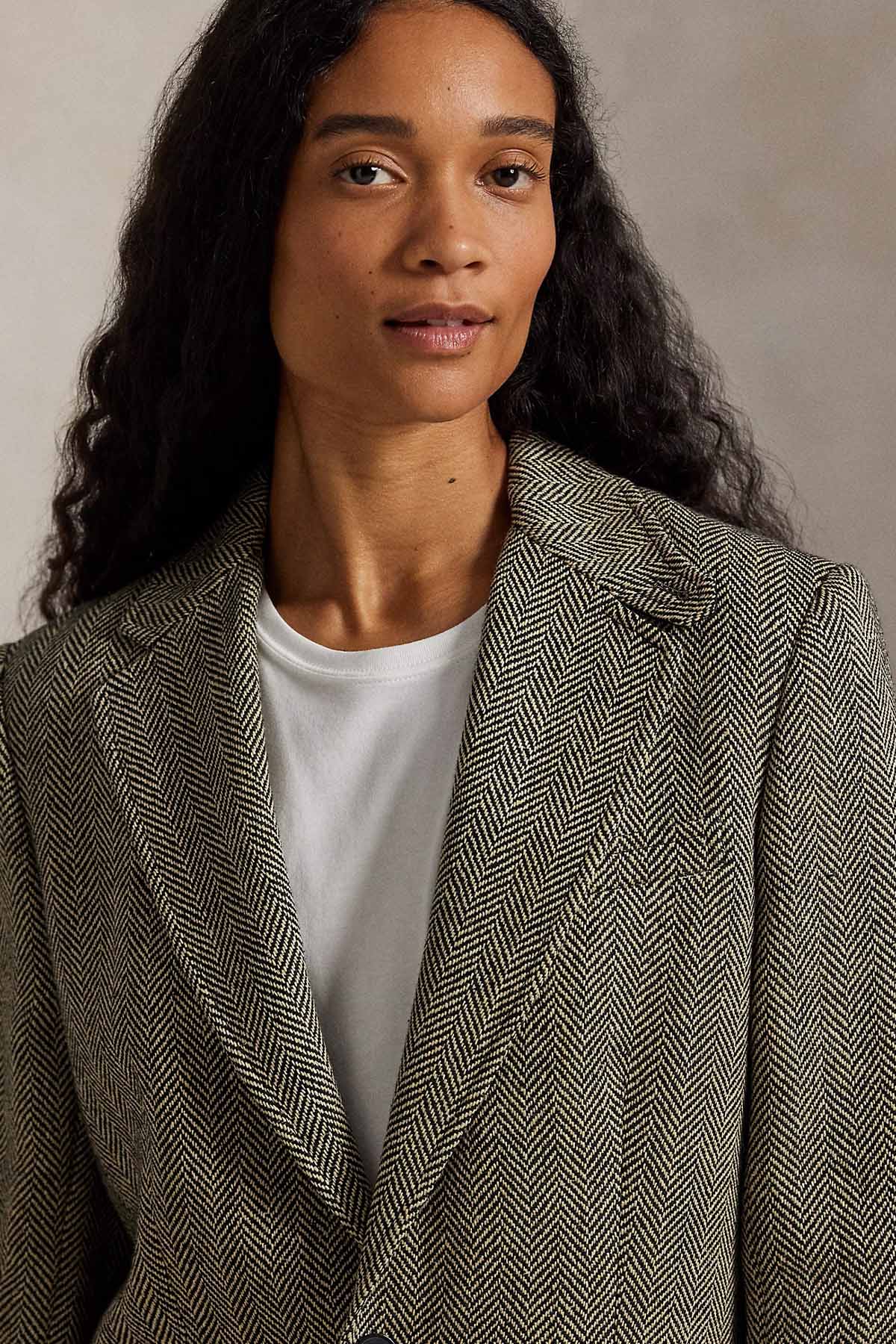 Polo Ralph Lauren İpek Ve Yün Karışımlı Keten Blazer Ceket