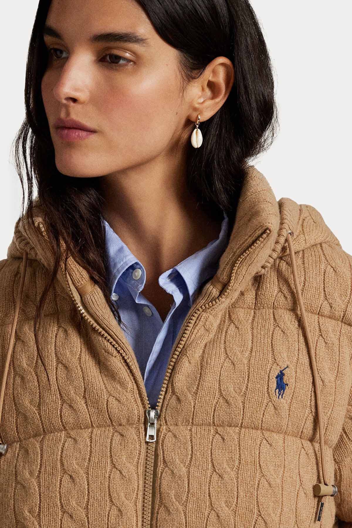 Polo Ralph Lauren Kapüşonlu Kaşmir Yün Puffer Mont