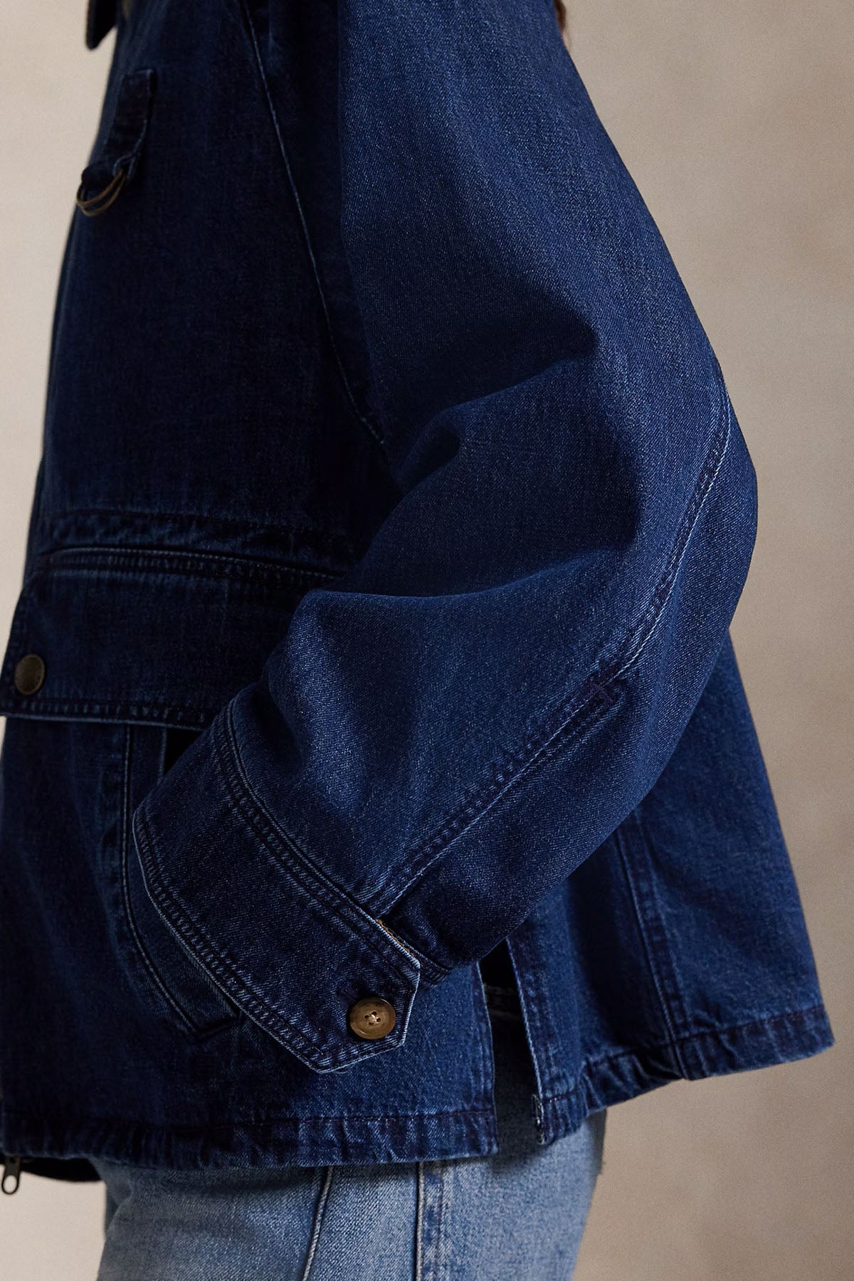 Polo Ralph Lauren Fitilli Kadife Yaka Denim Ceket