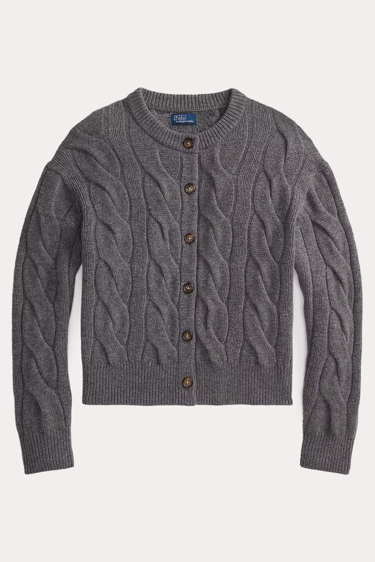 Polo Ralph Lauren Relaxed Fit Saç Örgü Kaşmir Yün Triko Ceket