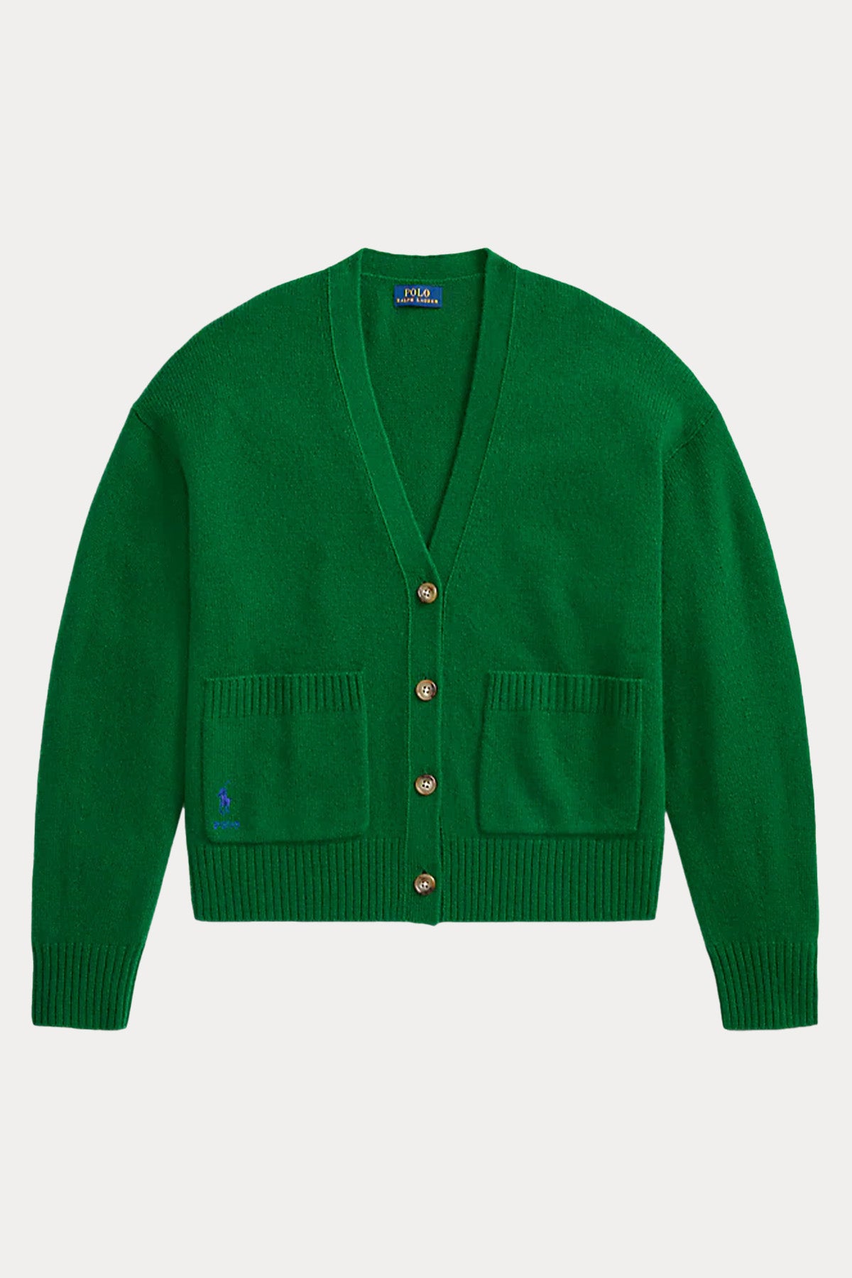 Polo Ralph Lauren V Yaka Kaşmir Örgü Yün Triko Ceket