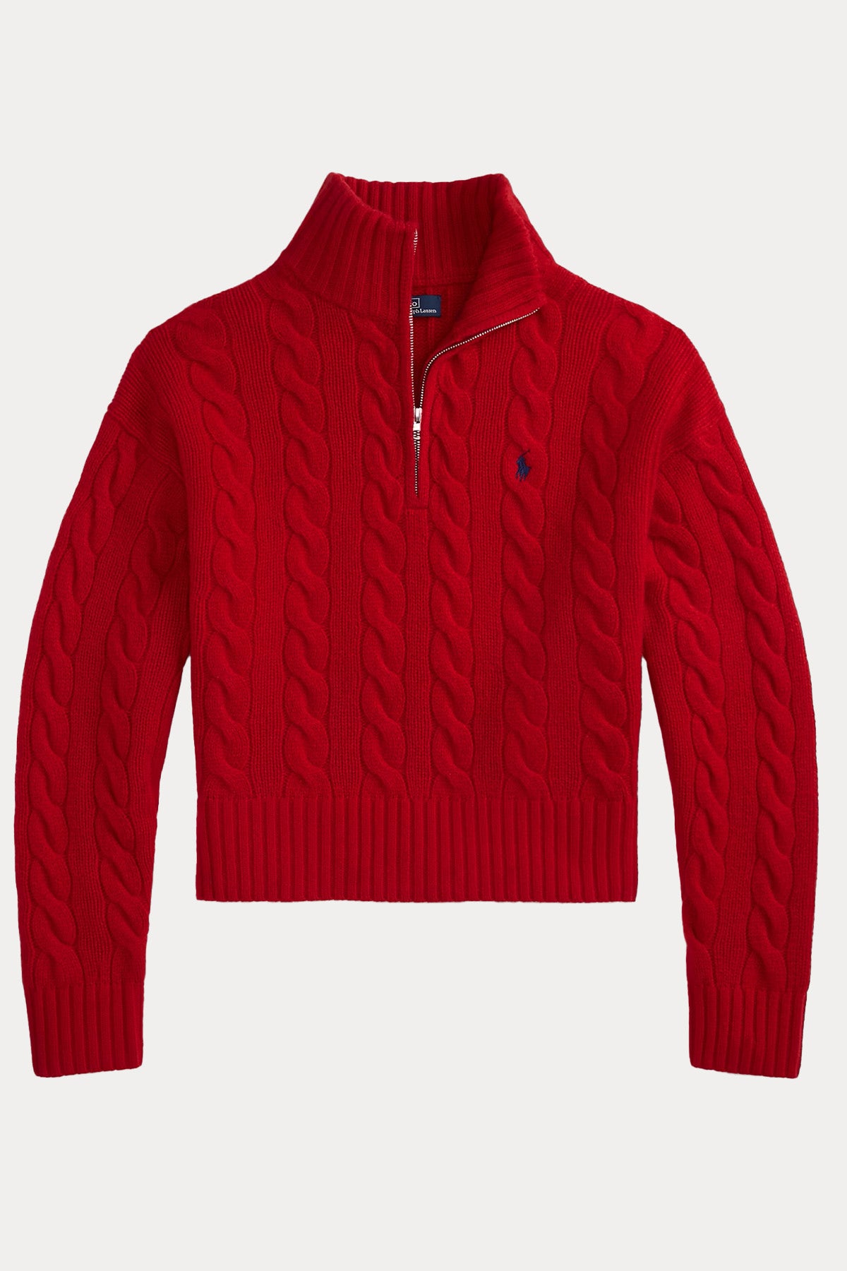 Polo Ralph Lauren Relaxed Fit Perkins Yaka Saç Örgü Kaşmir Yün Triko