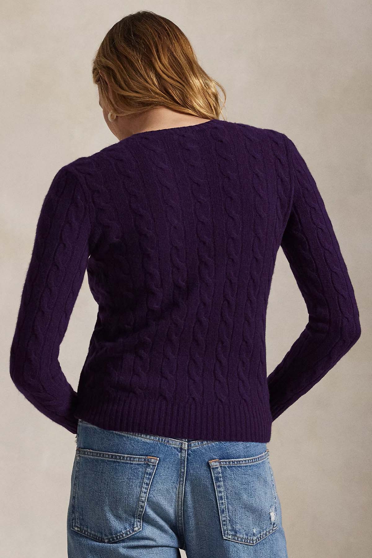 Polo Ralph Lauren Slim Fit Saç Örgü Kaşmir Yün Triko